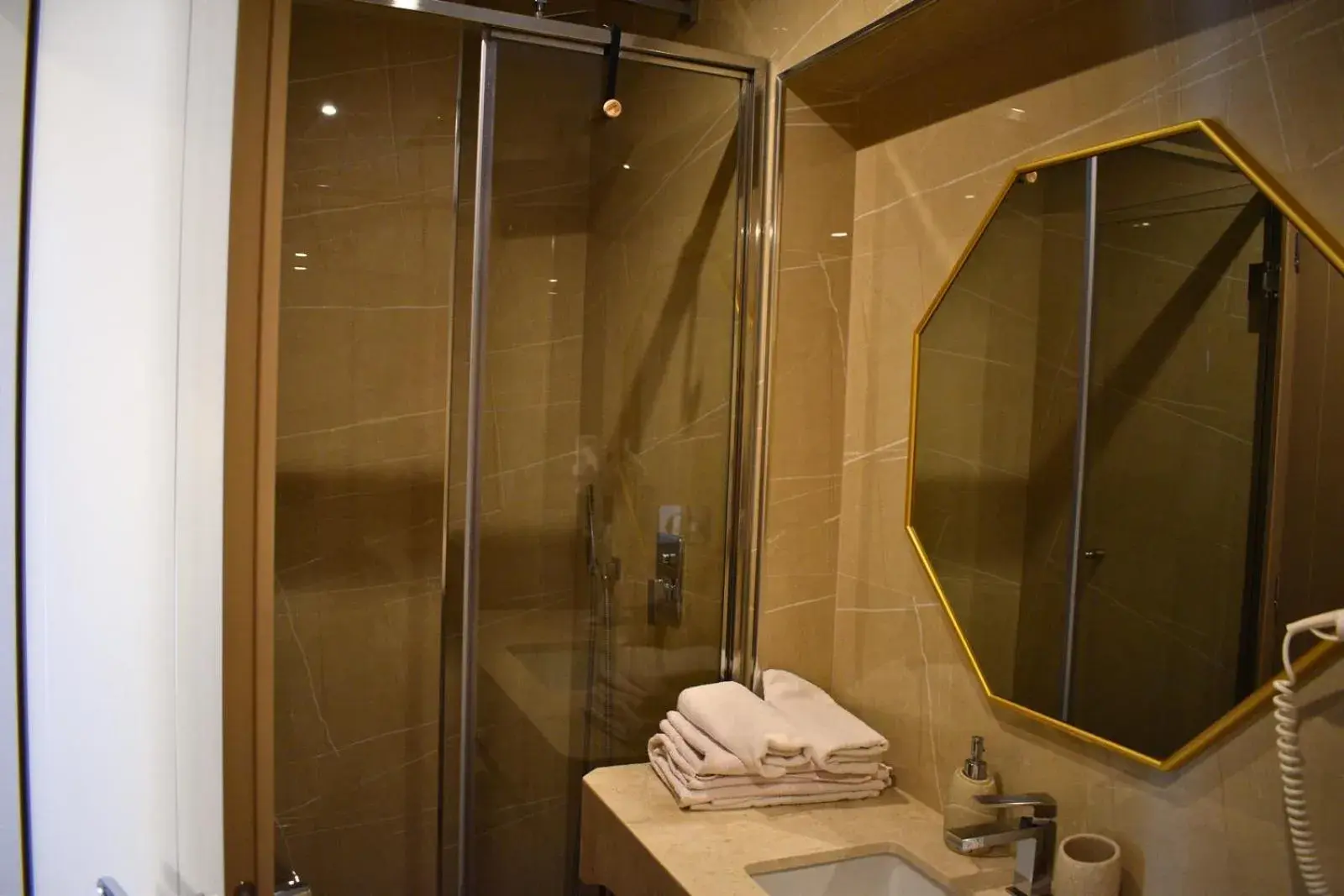 Shower, Bathroom in Hotel Rezidenca Desaret