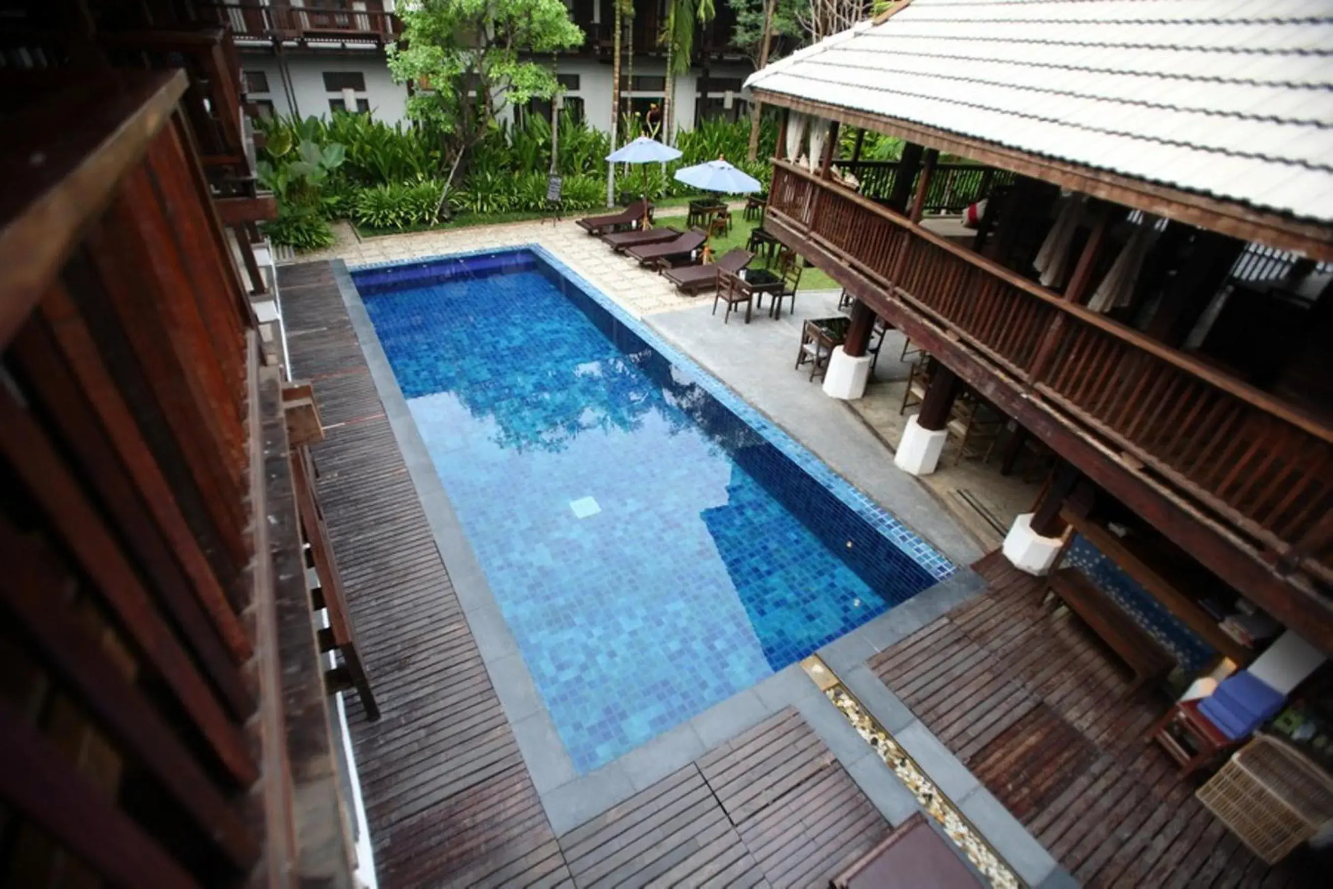 Balcony/Terrace, Pool View in Banthai Village Hotel