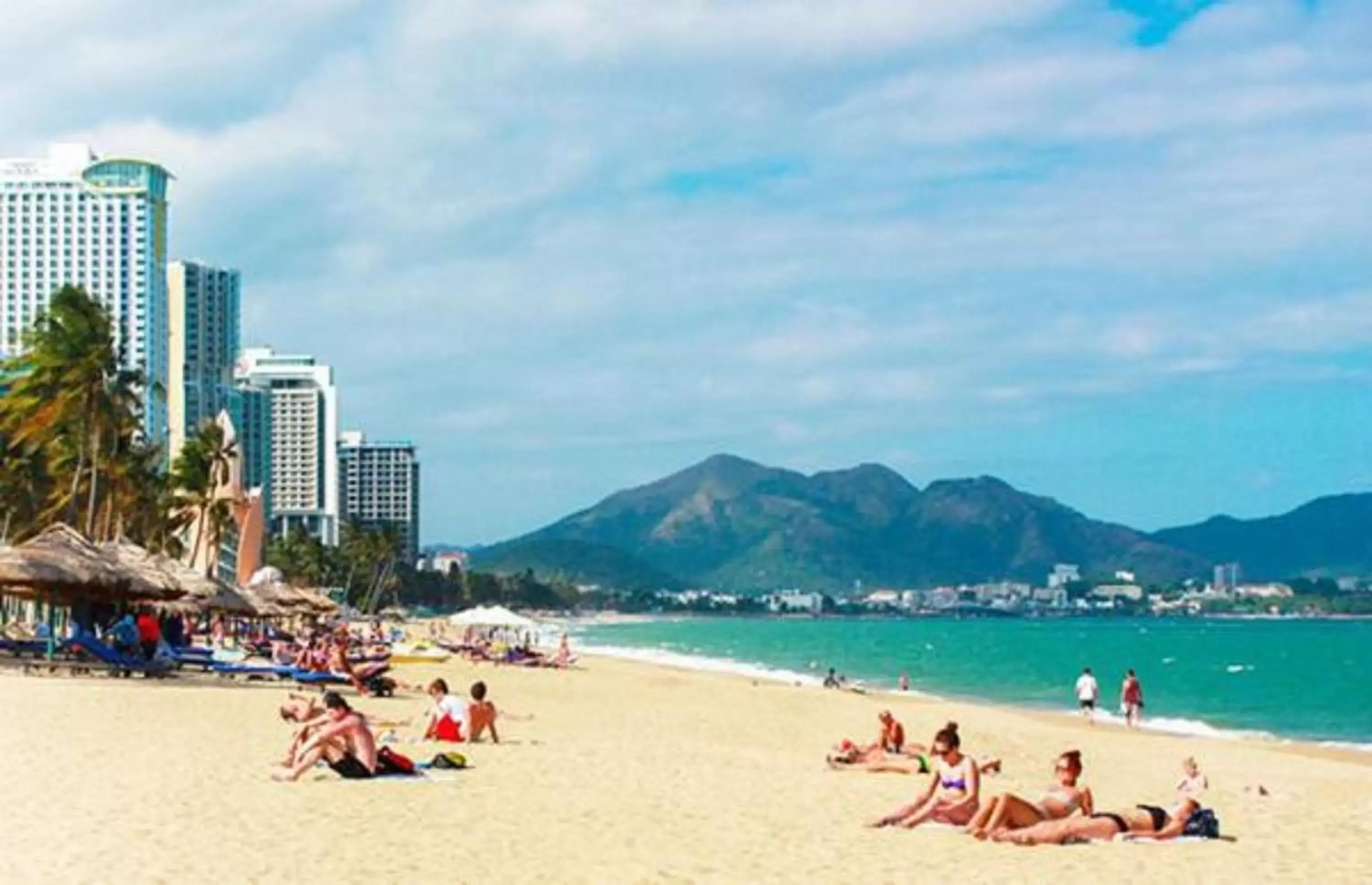 Beach in New Sun Hotel