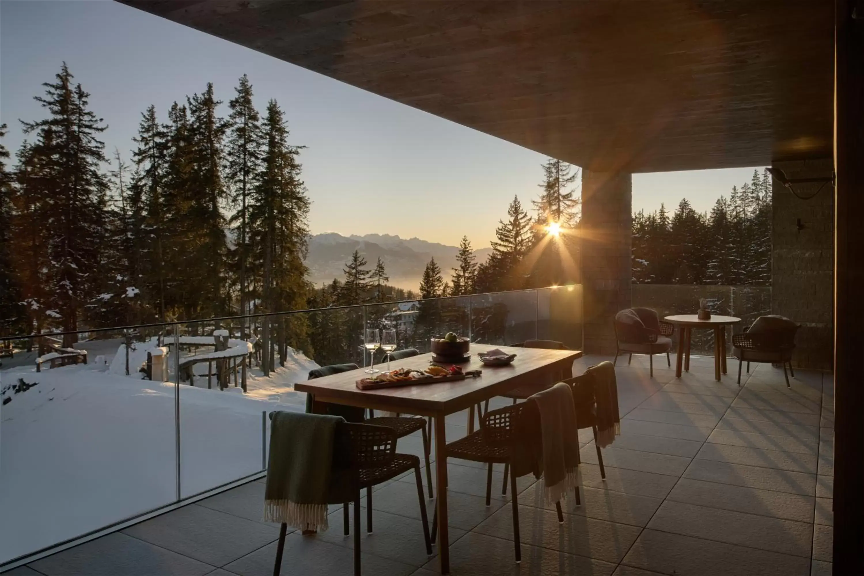 Balcony/Terrace in Six Senses Crans-Montana