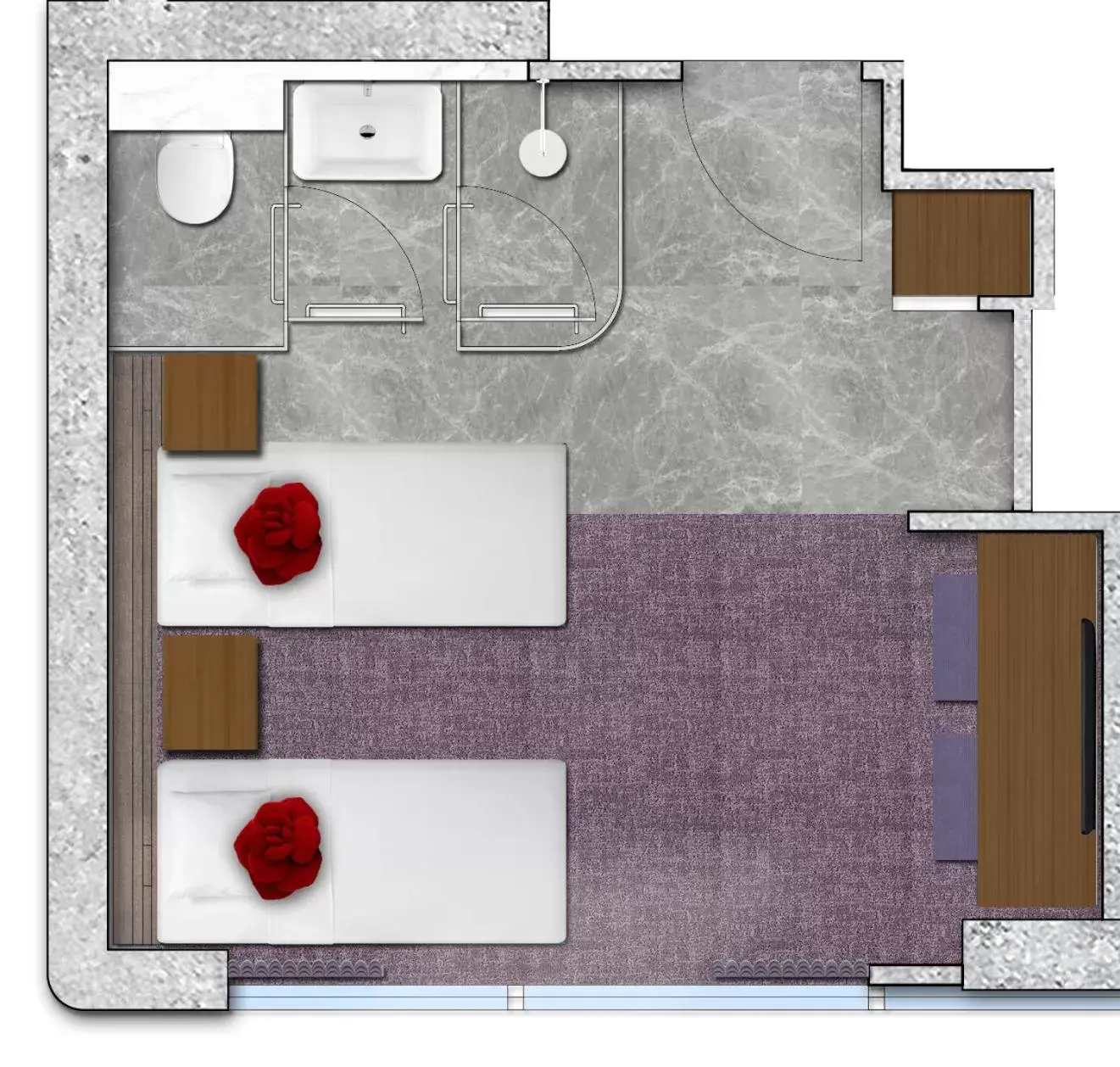 Floor Plan in Butterfly on LKF Boutique Hotel Central