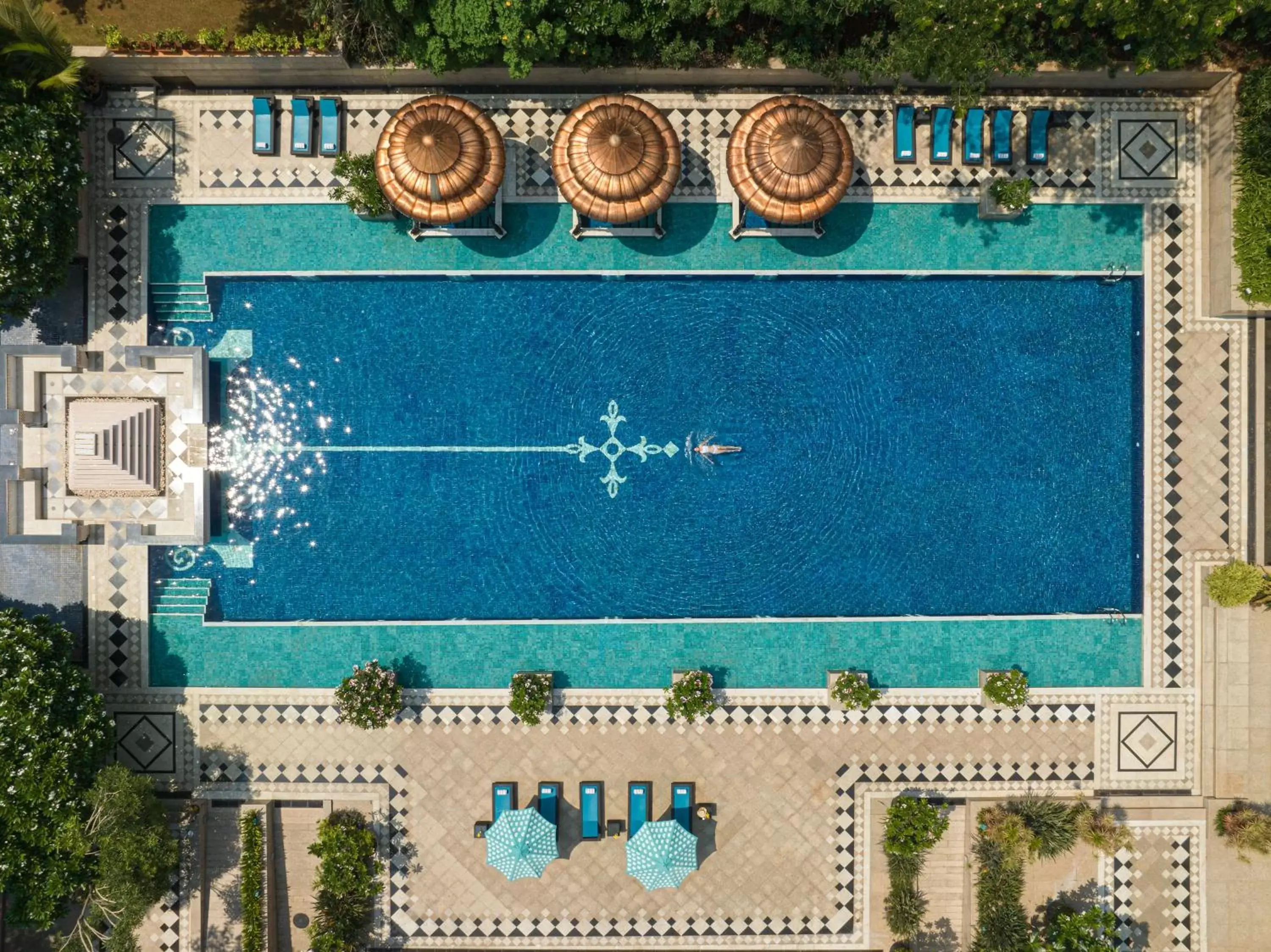 Bird's eye view, Pool View in Taj Krishna