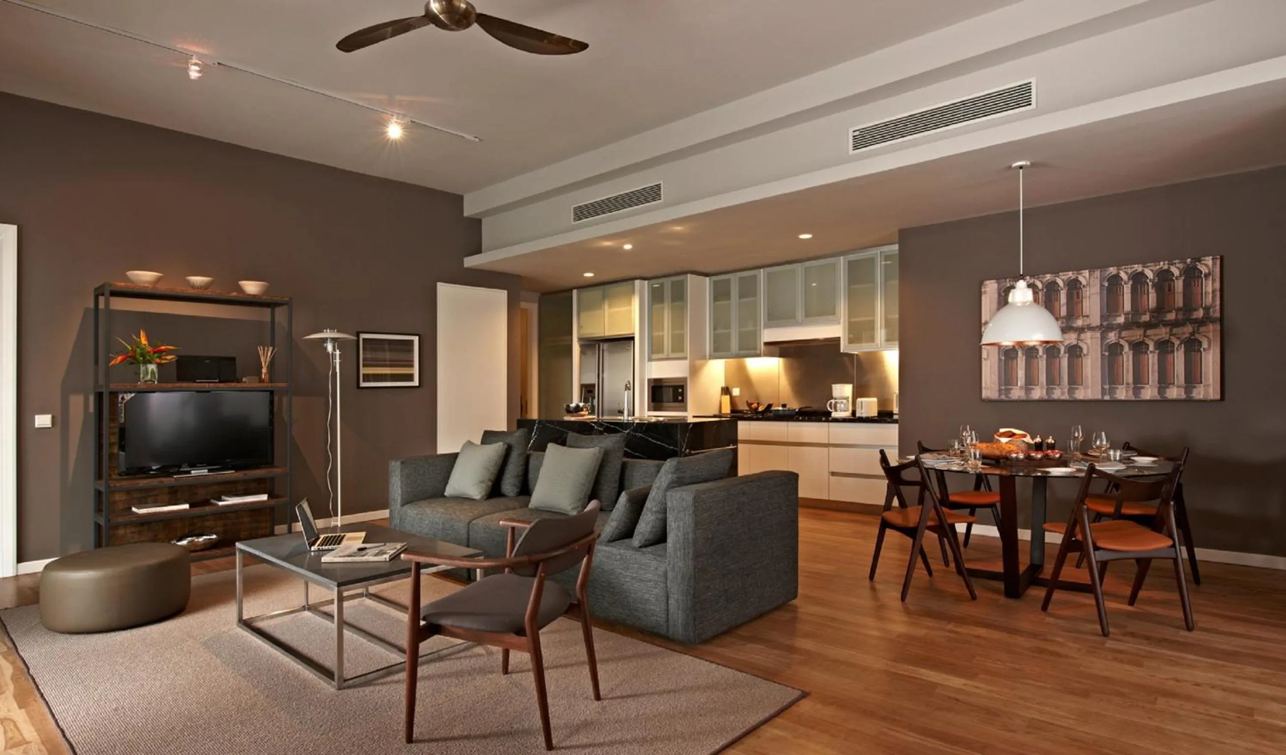 Seating area in E&O Residences Kuala Lumpur