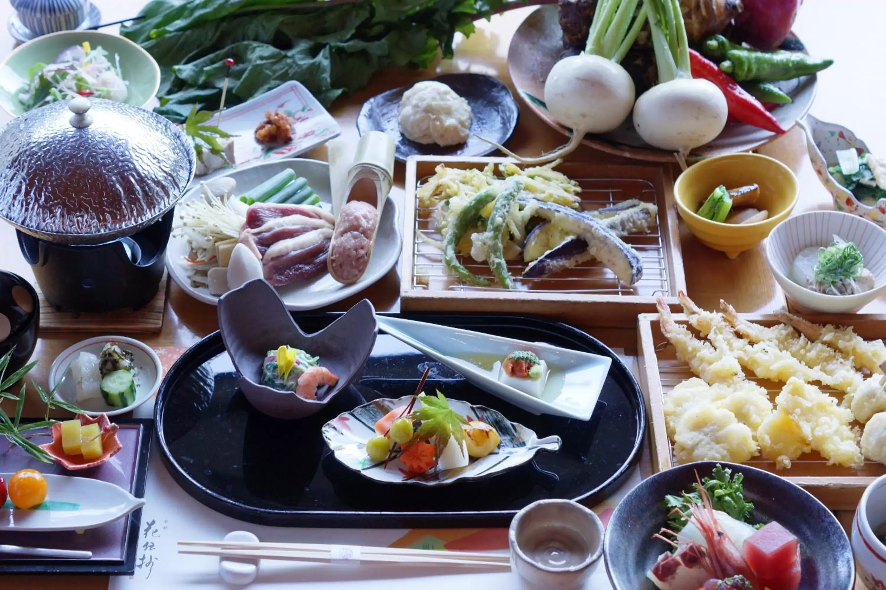 Dinner in Kadensho, Arashiyama Onsen, Kyoto - Kyoritsu Resort