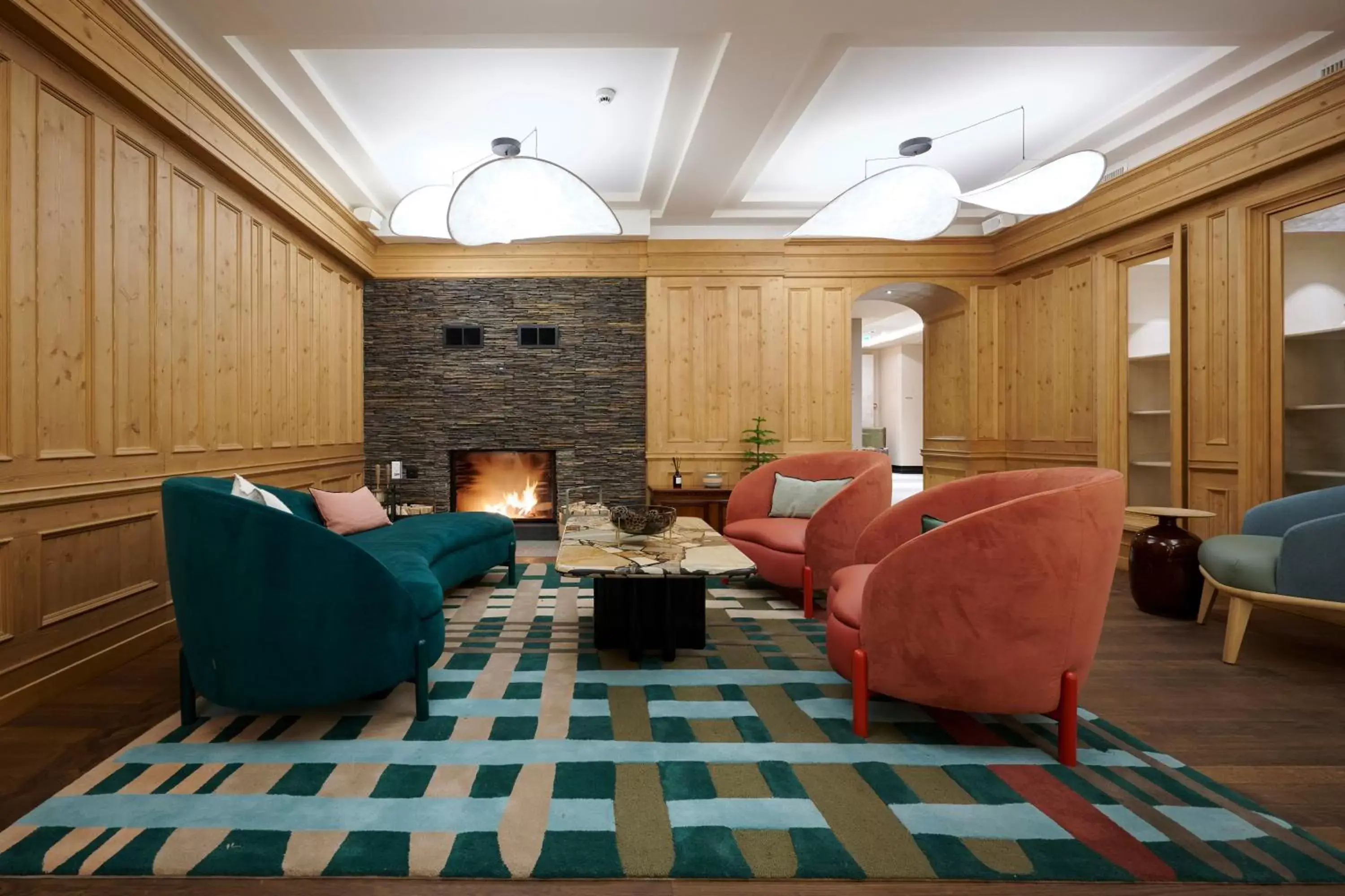 Living room, Seating Area in Hotel Flüela Davos, in The Unbound Collection by Hyatt