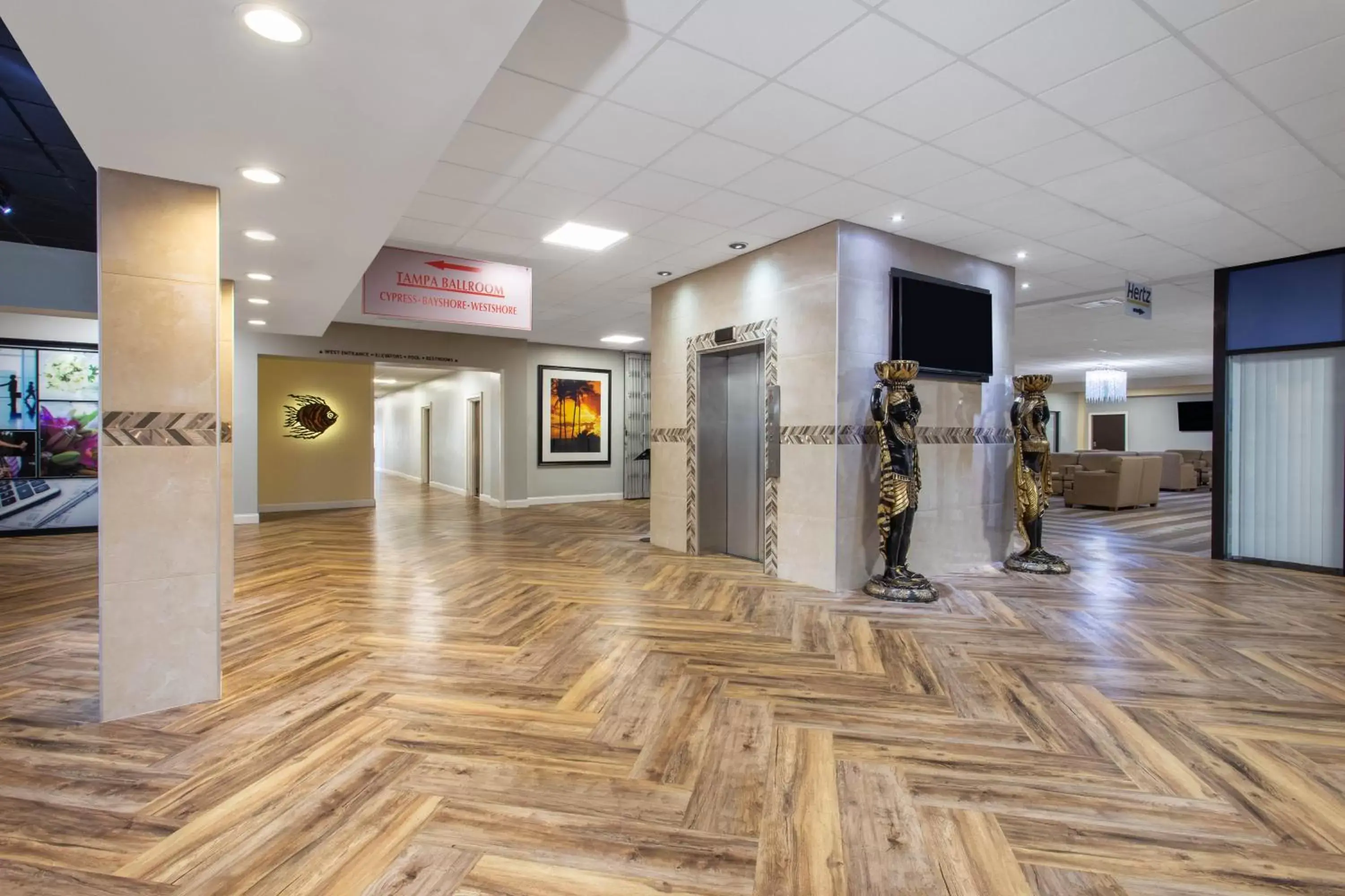 Lobby or reception in Ramada by Wyndham Tampa Westshore Airport South Lobby or reception in Ramada by Wyndham Tampa Westshore Airport South