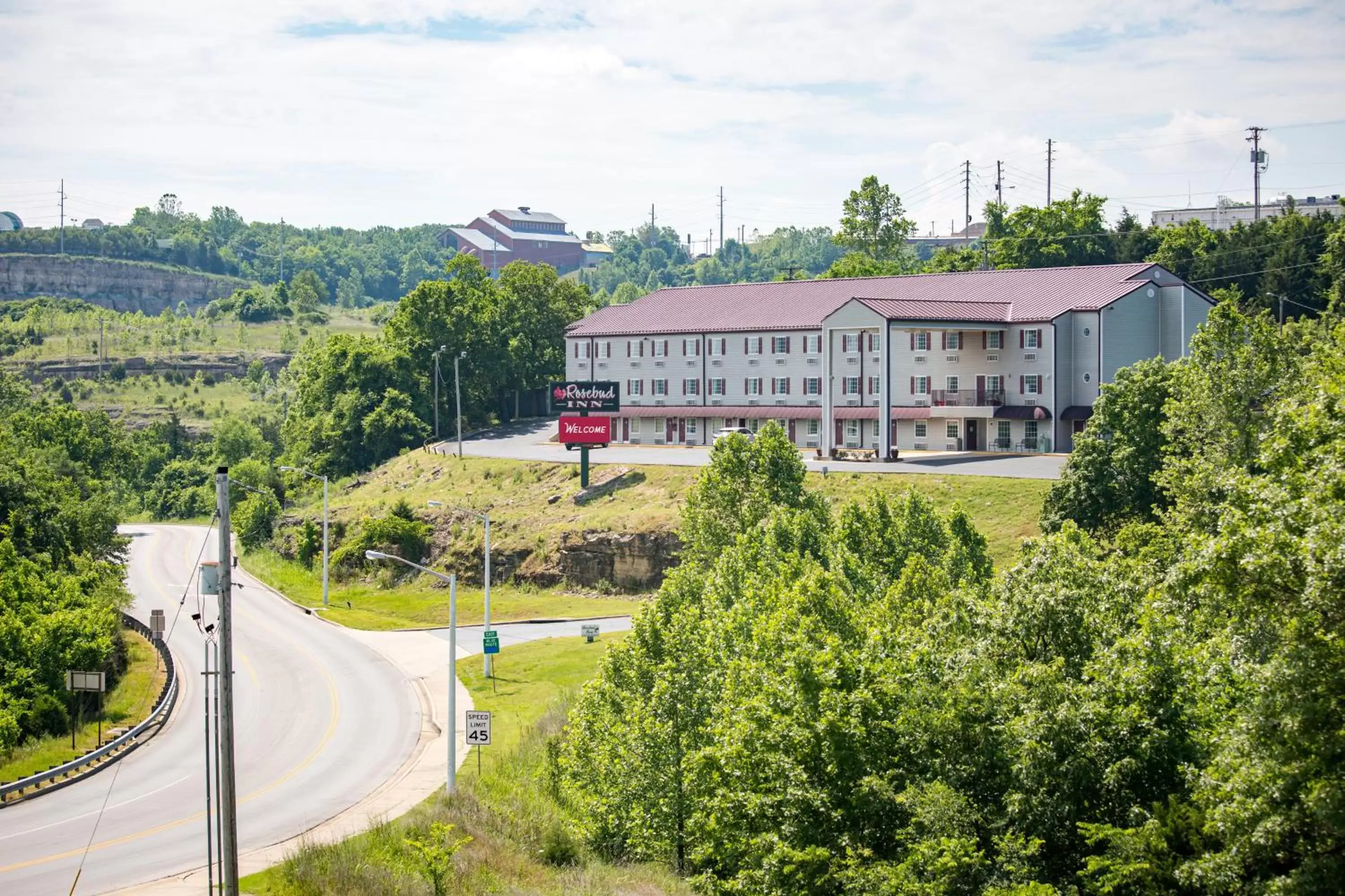 Bird's eye view, Property Building in Rosebud Inn