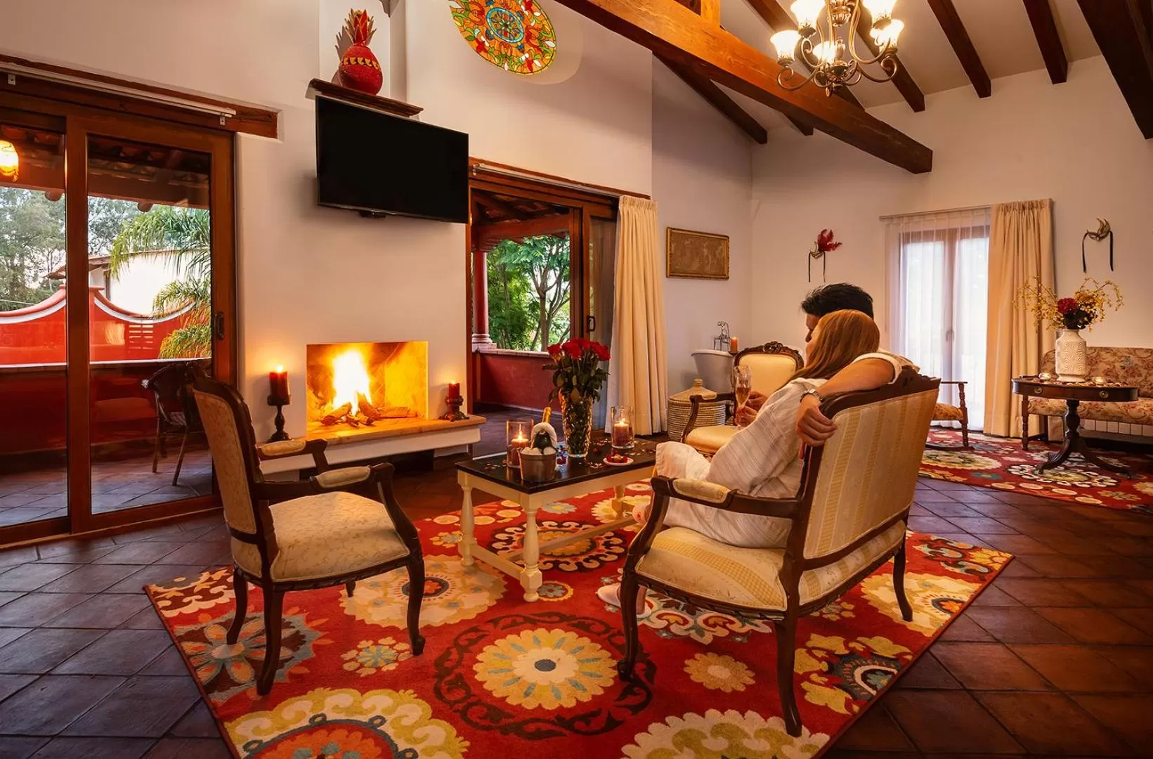 Living room in Hotel Boutique Casa Colorada