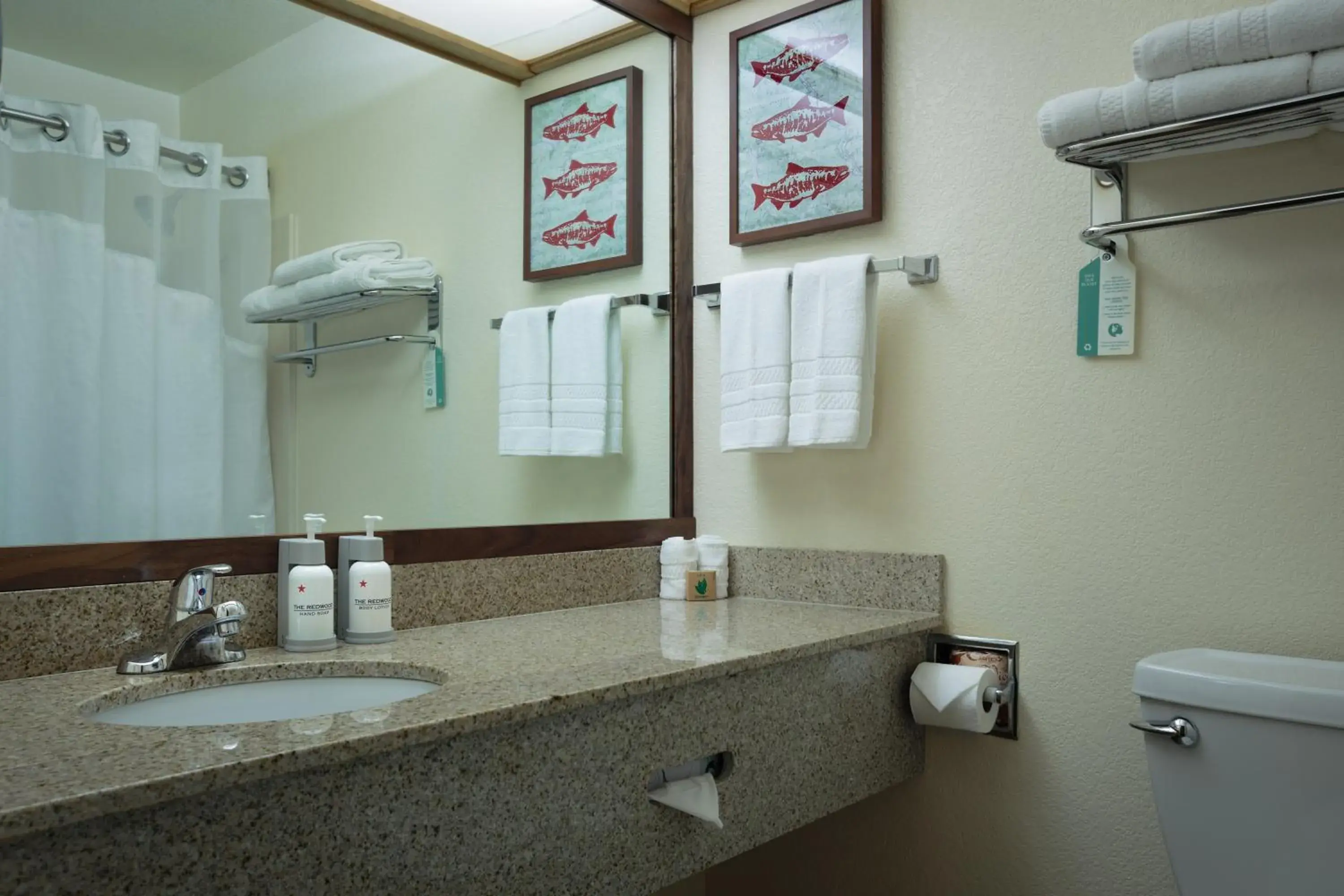 Bathroom in The Redwood Riverwalk Hotel