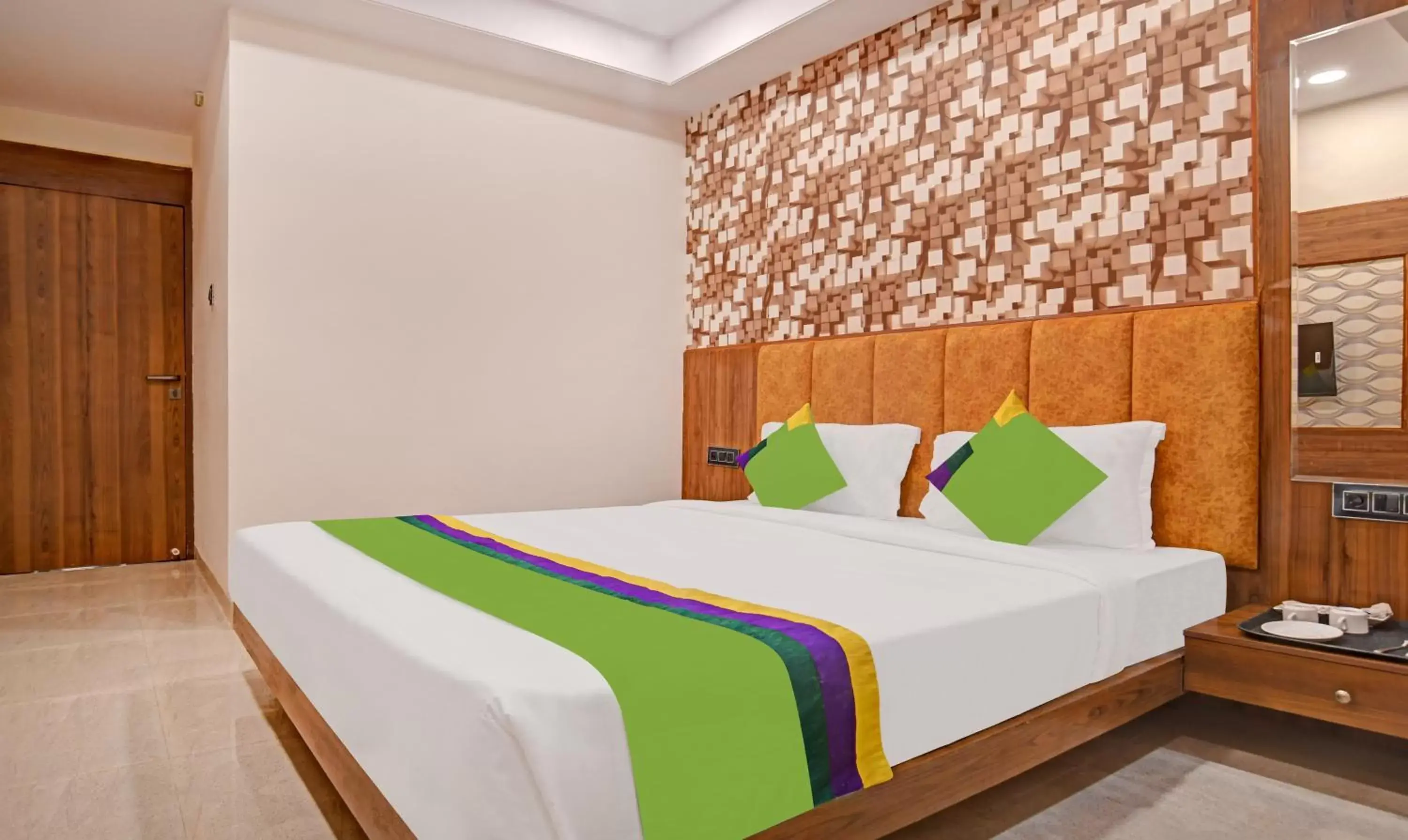 Bedroom, Bed in Treebo Merit Bedroom, Bed in Treebo Merit