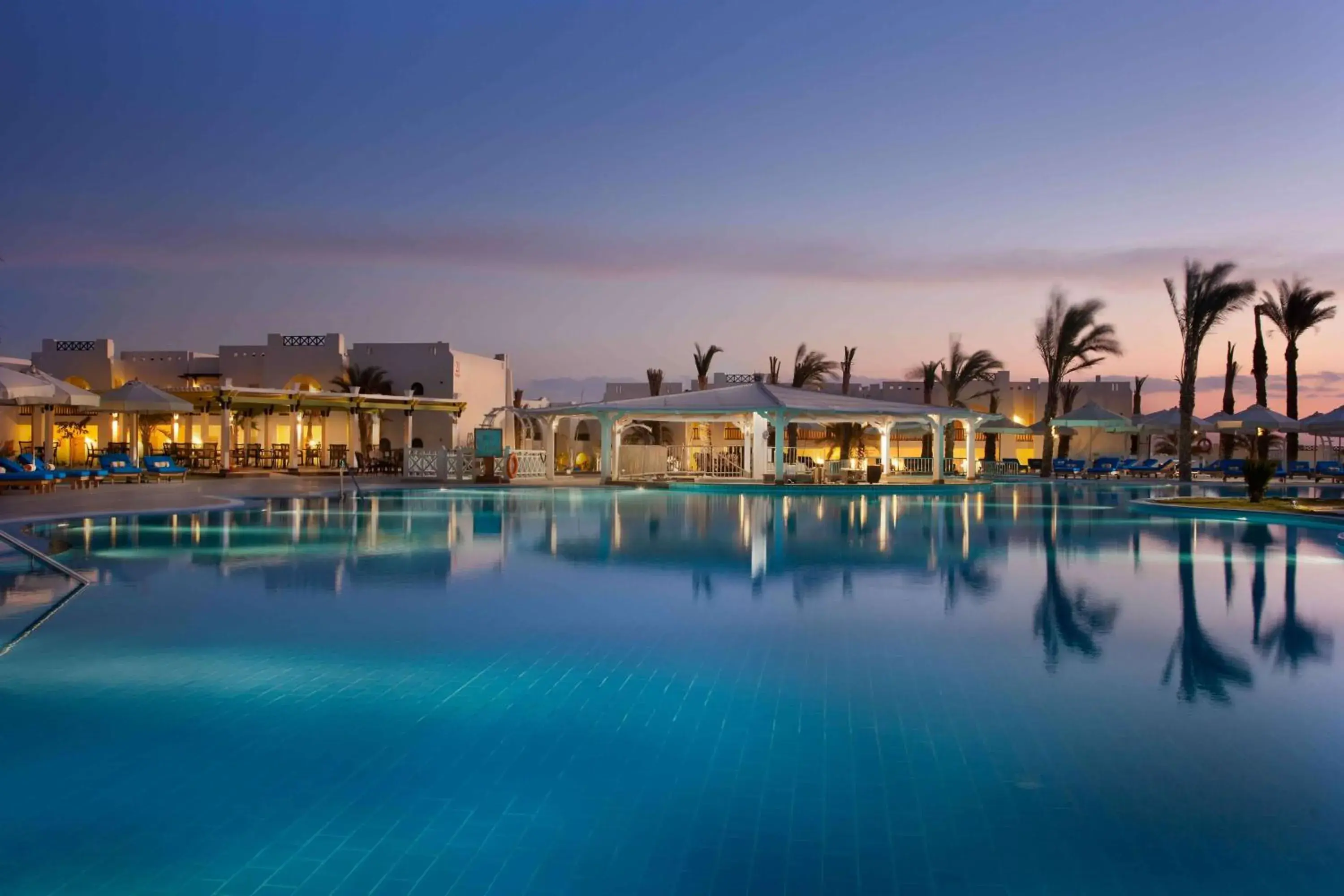 Pool view in Hilton Marsa Alam Nubian Resort Pool view in Hilton Marsa Alam Nubian Resort
