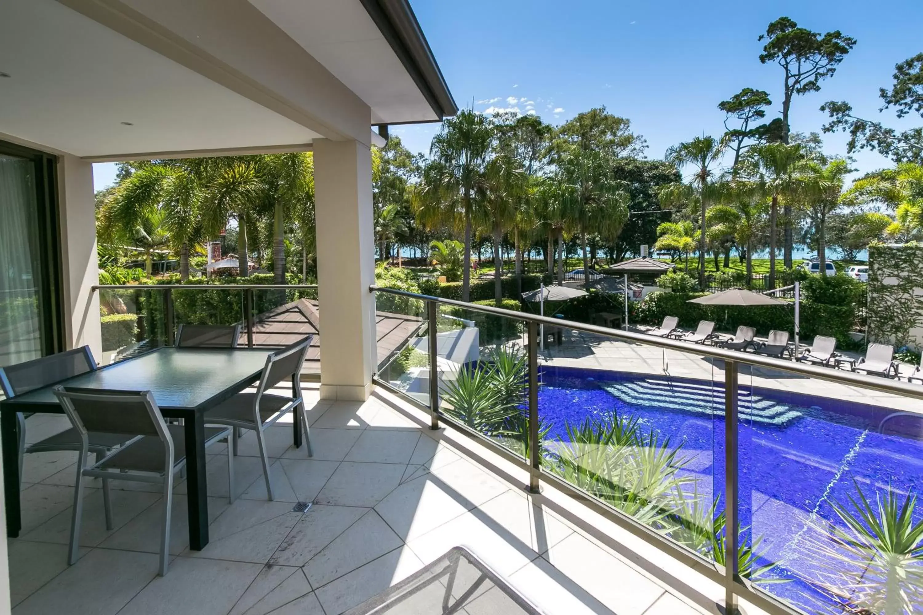 Balcony/Terrace, Pool View in Grand Mercure Allegra Hervey Bay