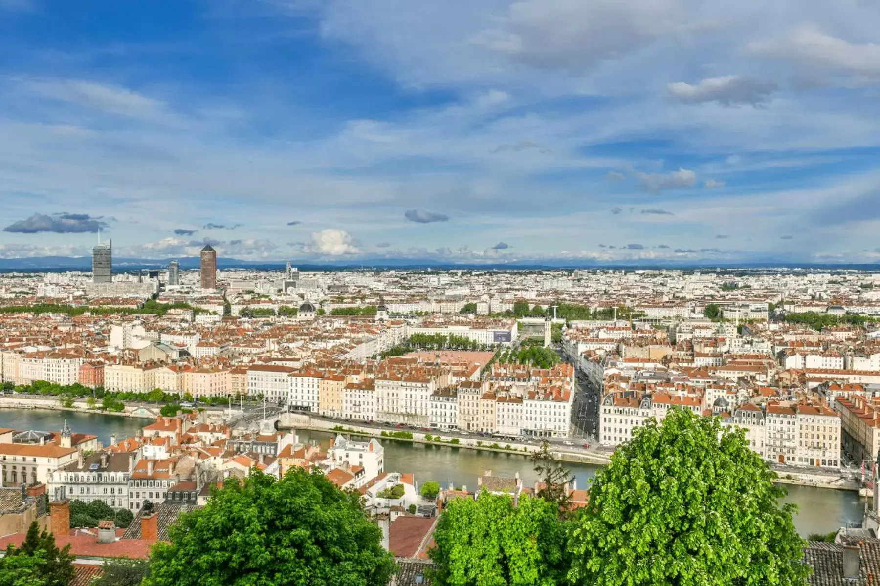 City view, Bird's-eye View in Villa Maïa