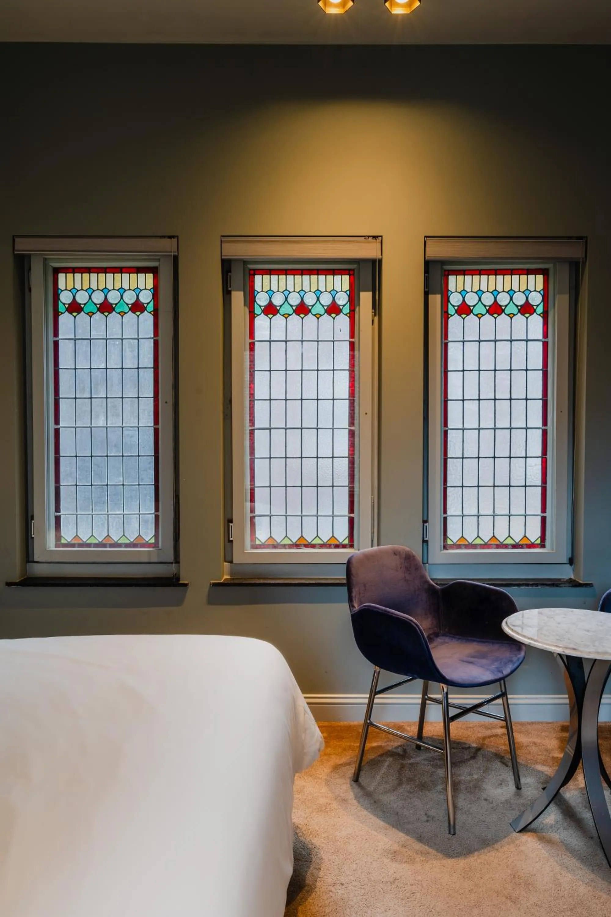 Decorative detail, Bed in Hotel Monastère Maastricht