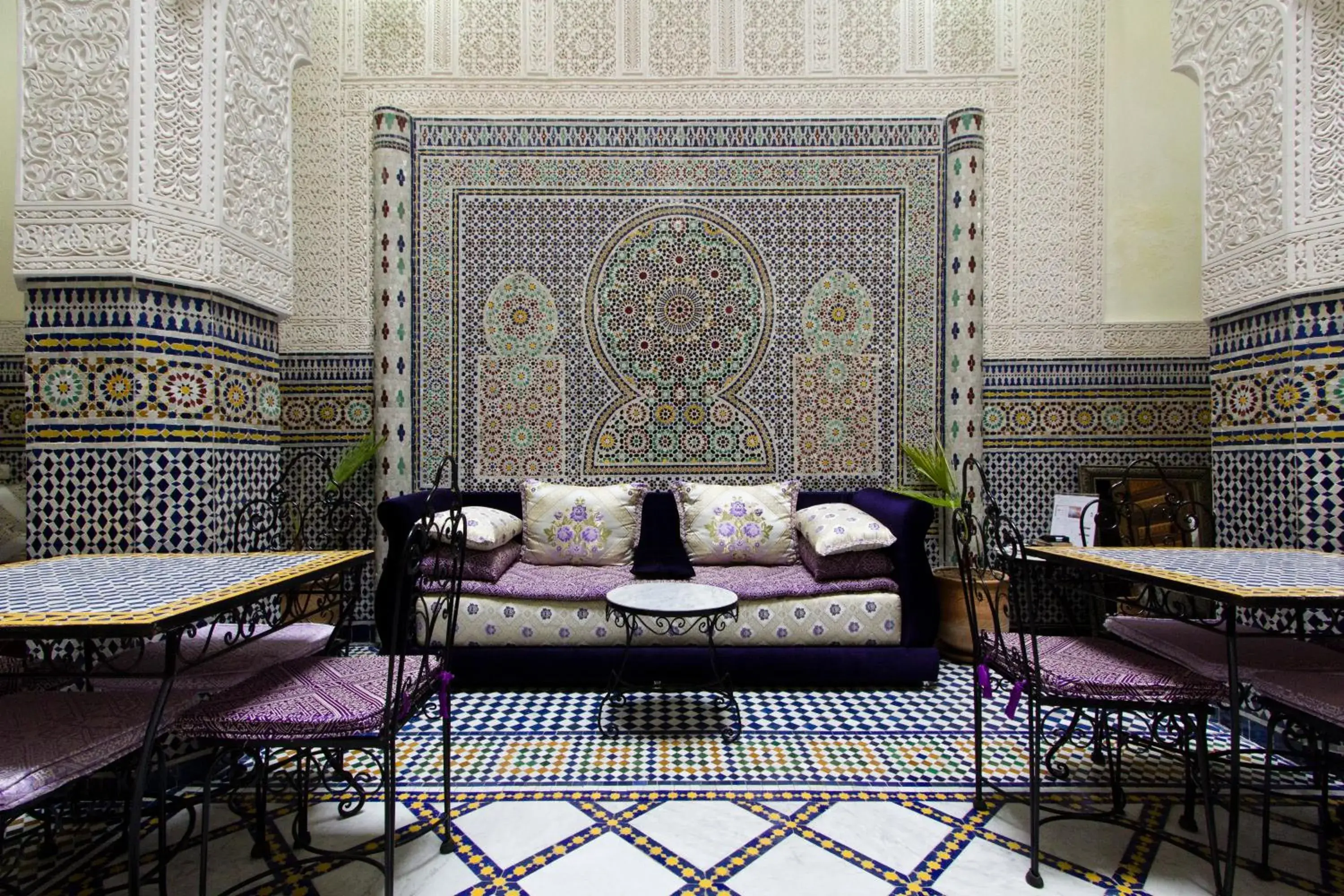 Decorative detail, Seating Area in Riad Taryana