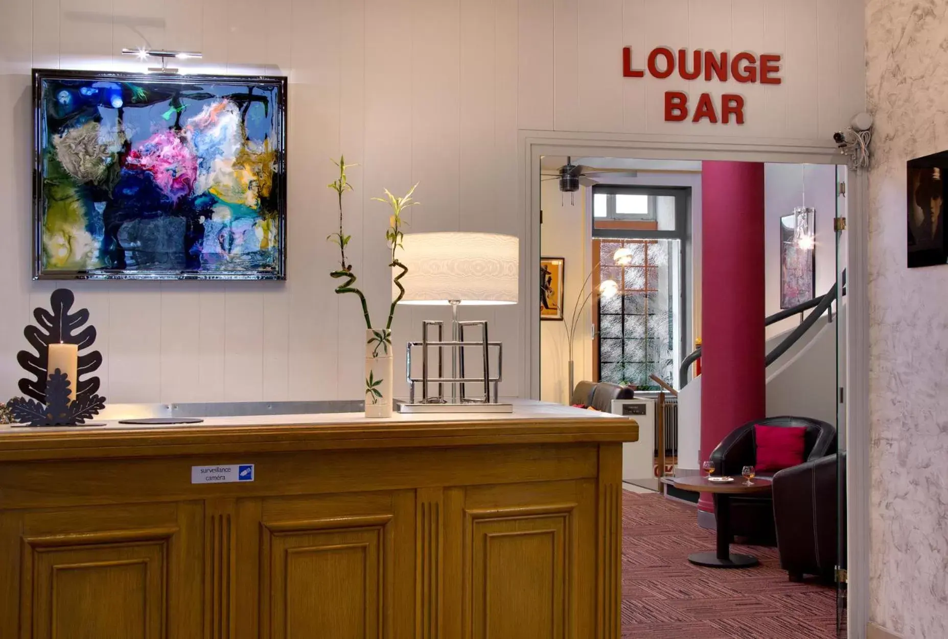 Lobby or reception in Logis Hôtel du Midi - Saint Etienne Sud Lobby or reception in Logis Hôtel du Midi - Saint Etienne Sud