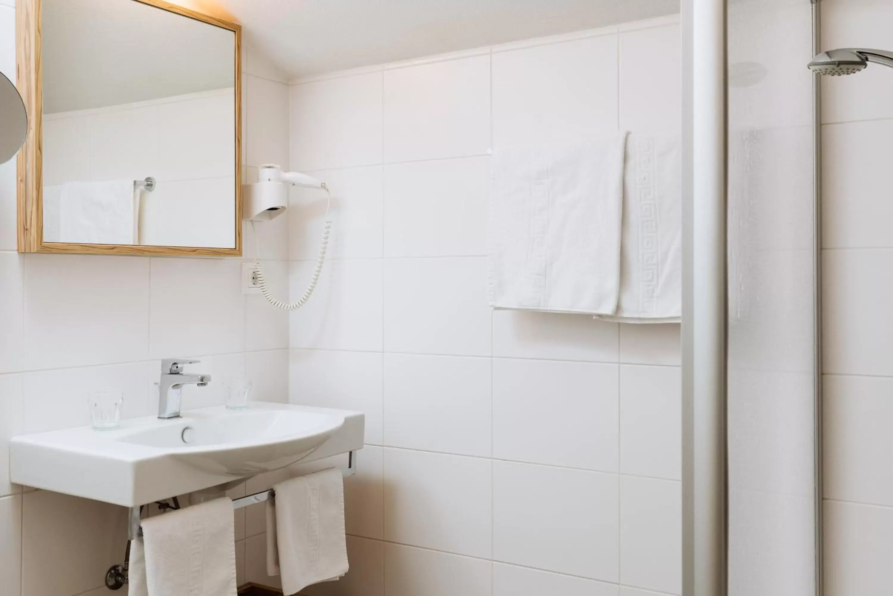 Shower, Bathroom in Hotel Kögele