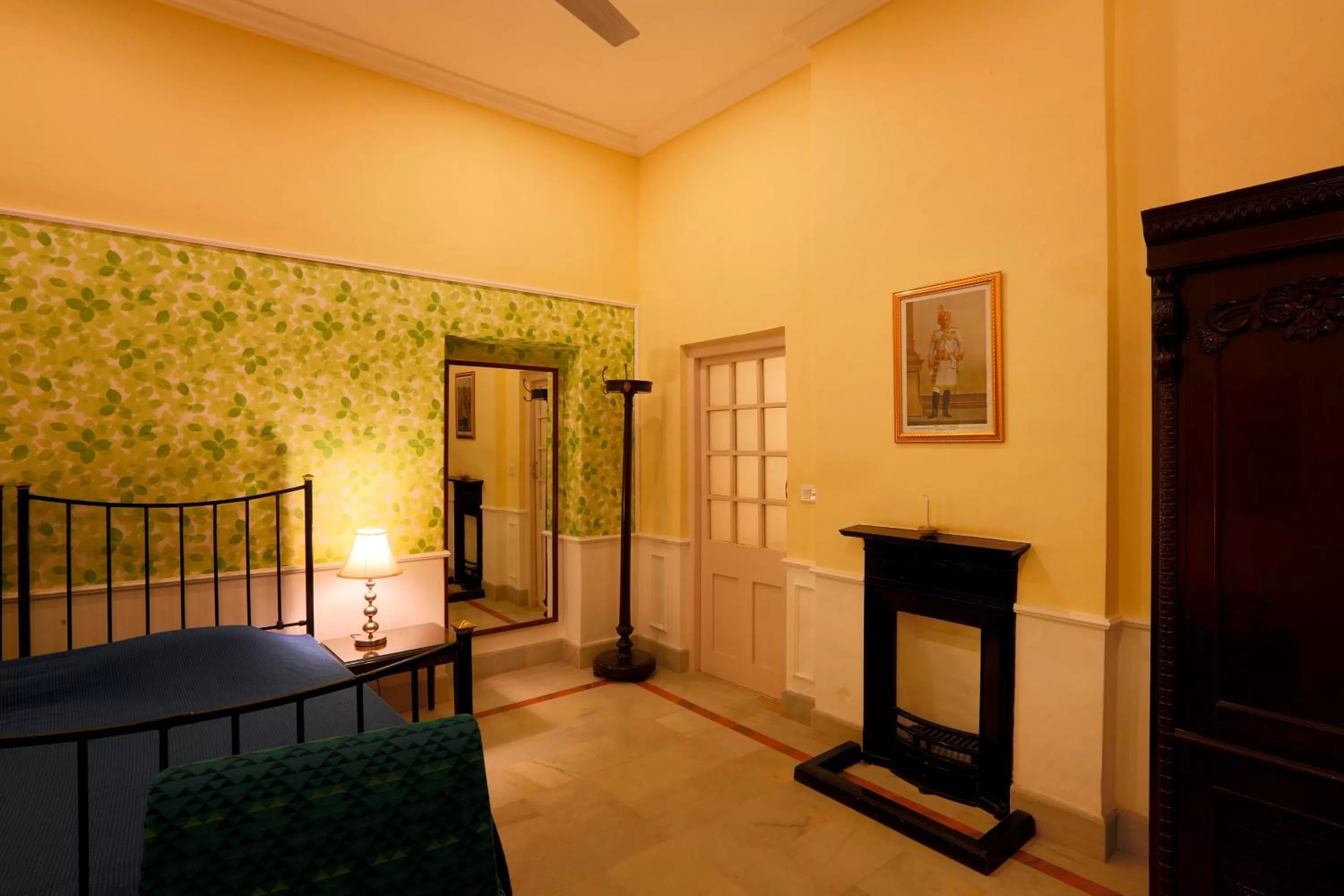 Bed in The Lallgarh Palace - A Heritage Hotel