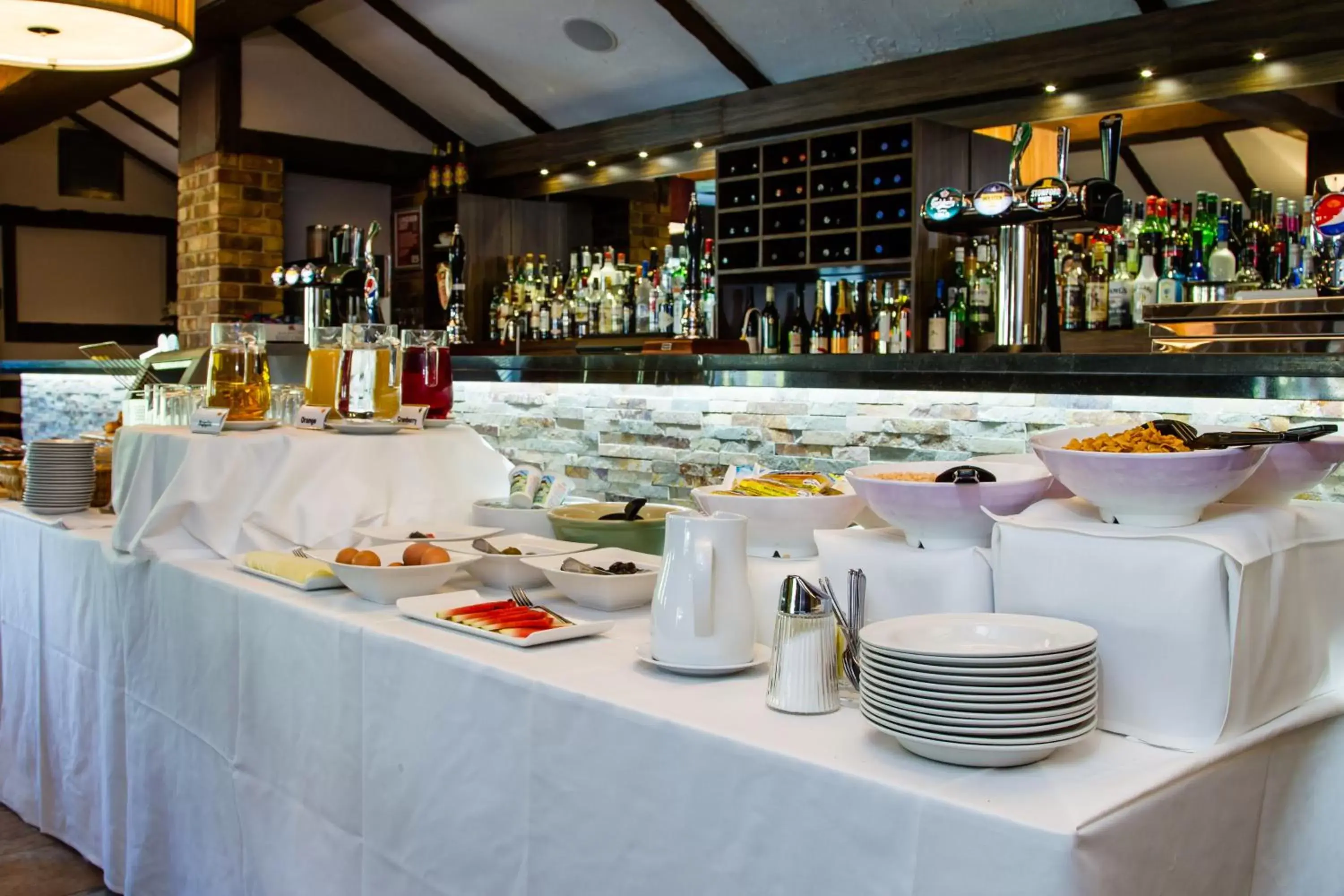 Continental breakfast in The Legacy Rose & Crown Hotel