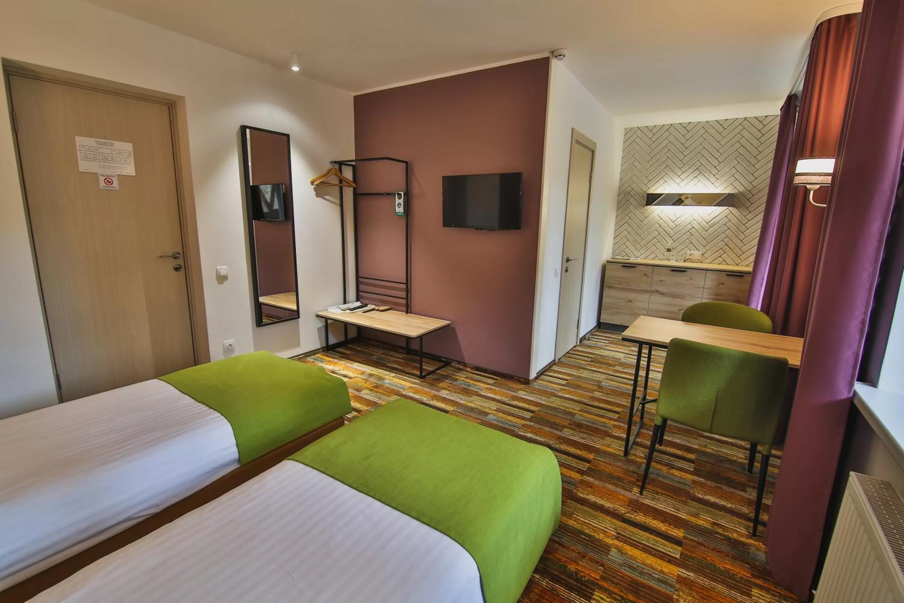 Bed in Ukraina Hotel