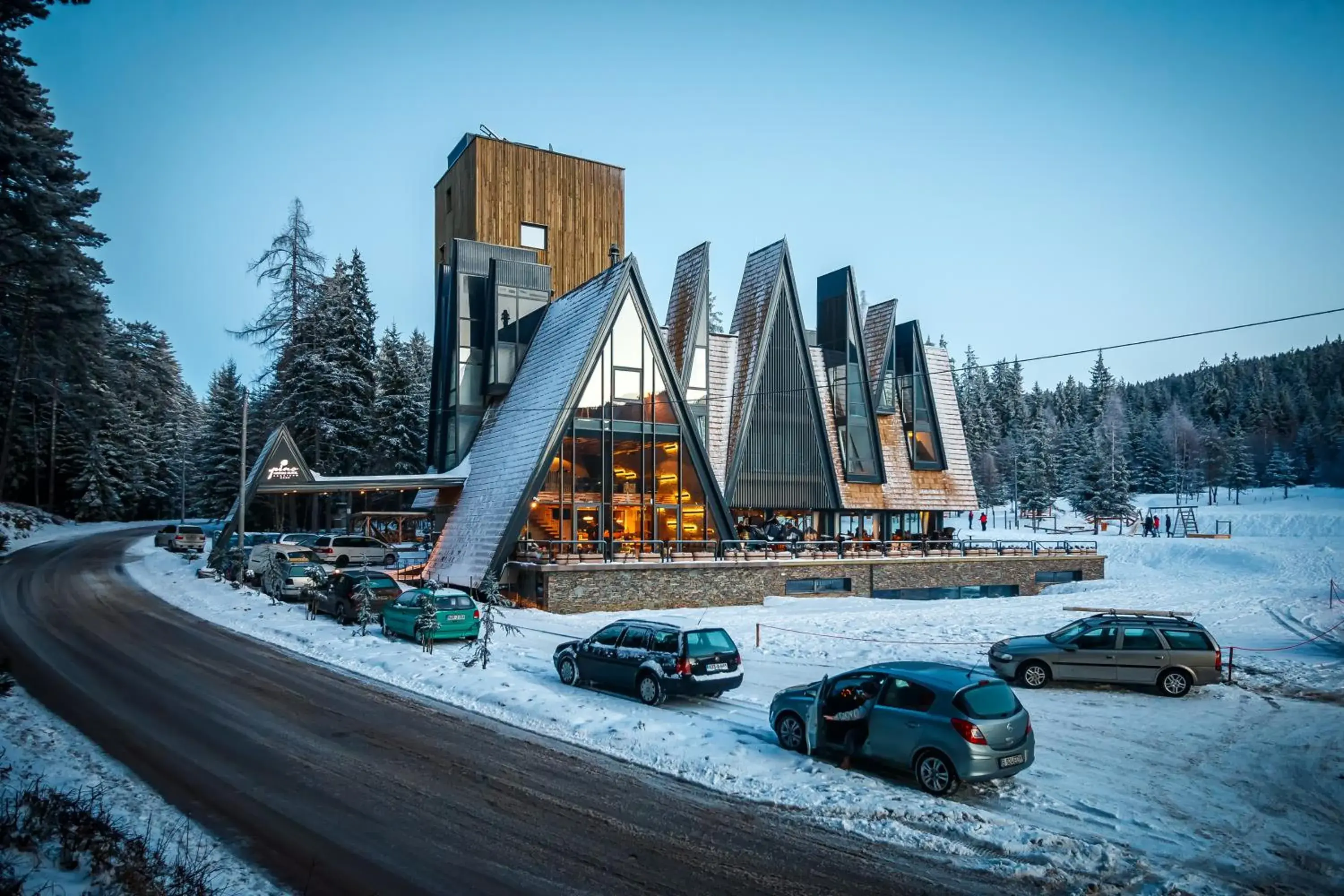 Property building, Winter in Pino Nature Hotel