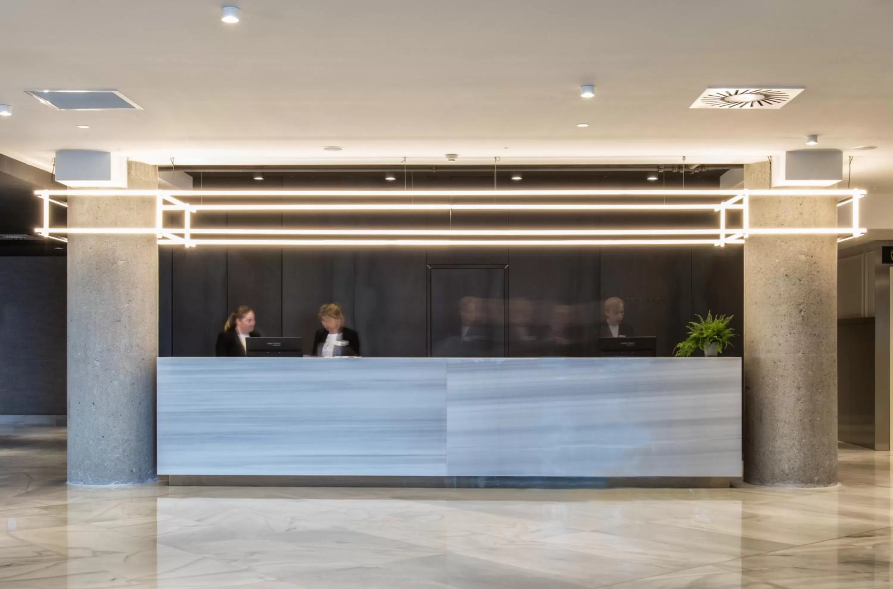 Lobby or reception in Hotel Riazor