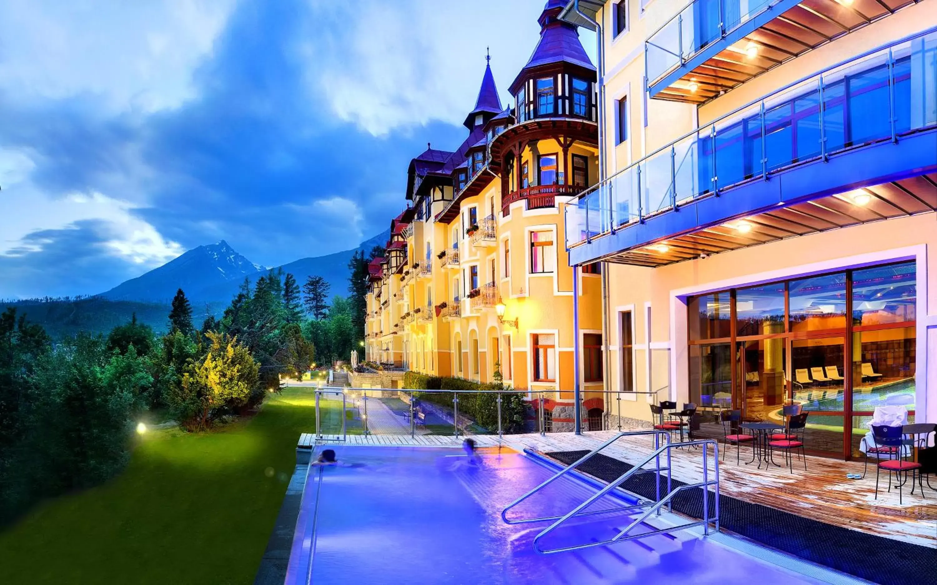 Property building, Swimming Pool in Grand Hotel Praha