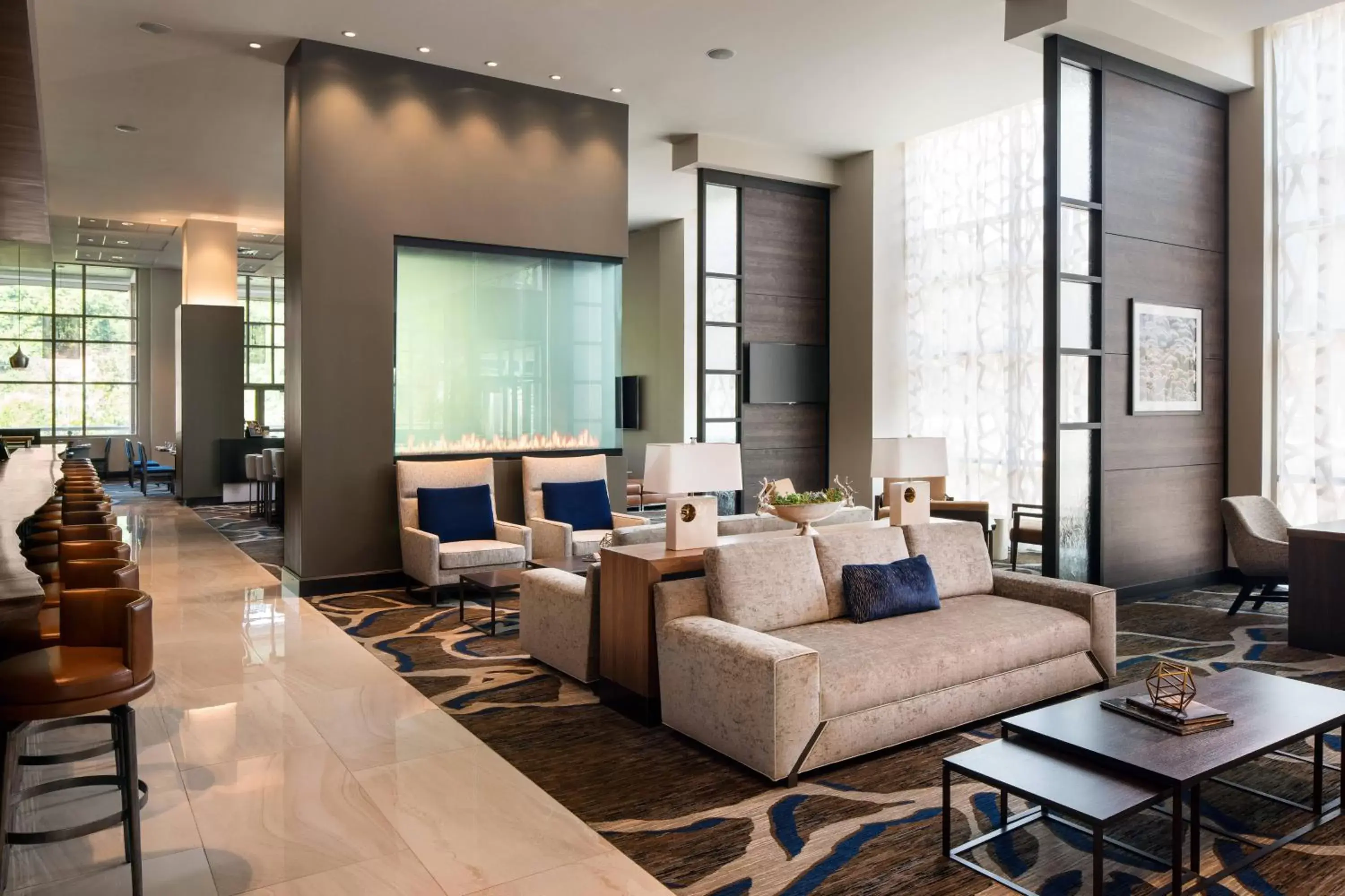 Lobby or reception, Seating Area in Morgantown Marriott at Waterfront Place