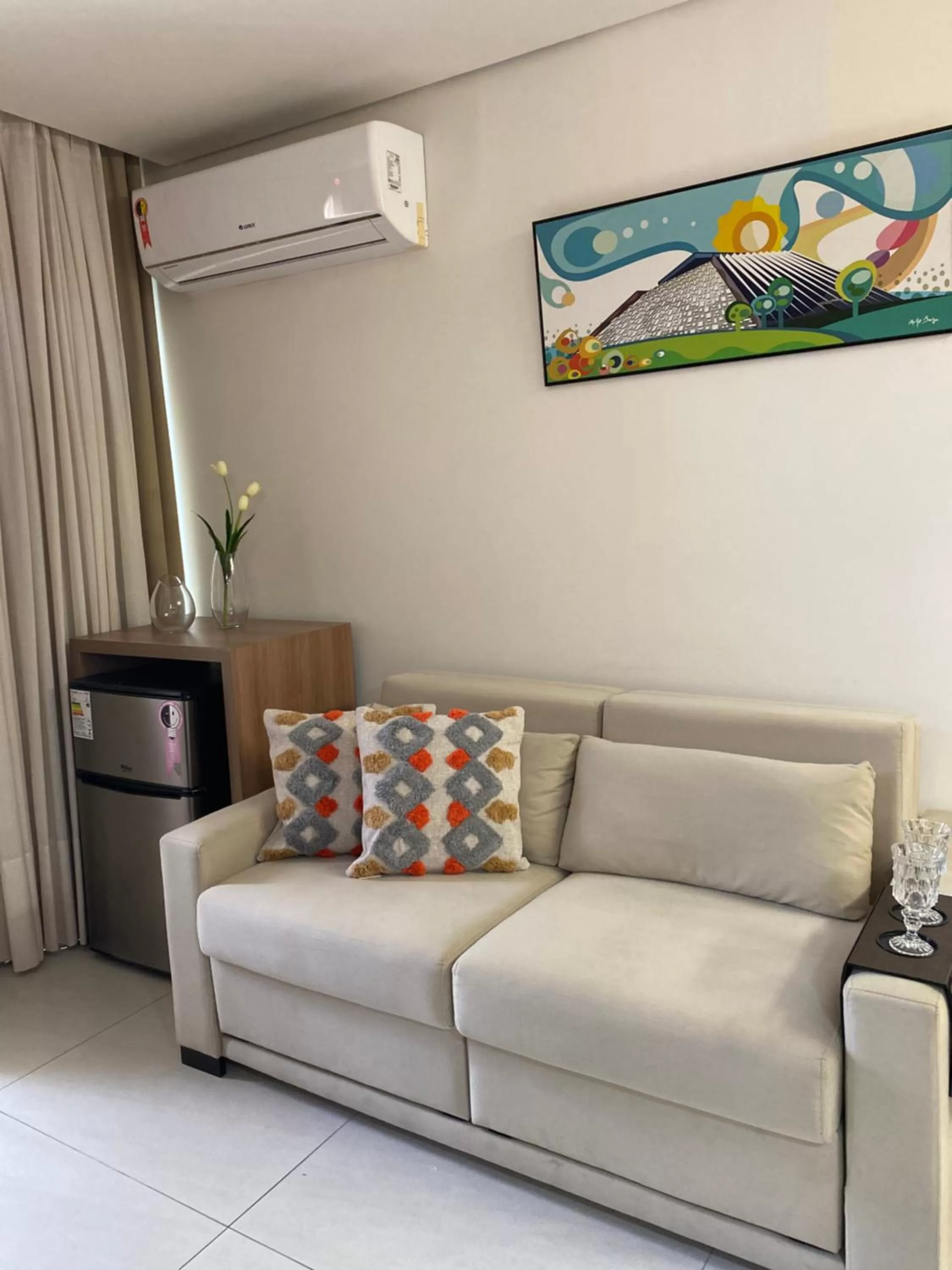 Living room in Bicalho Flat Beira Mar Praia PontaNegra -Natal