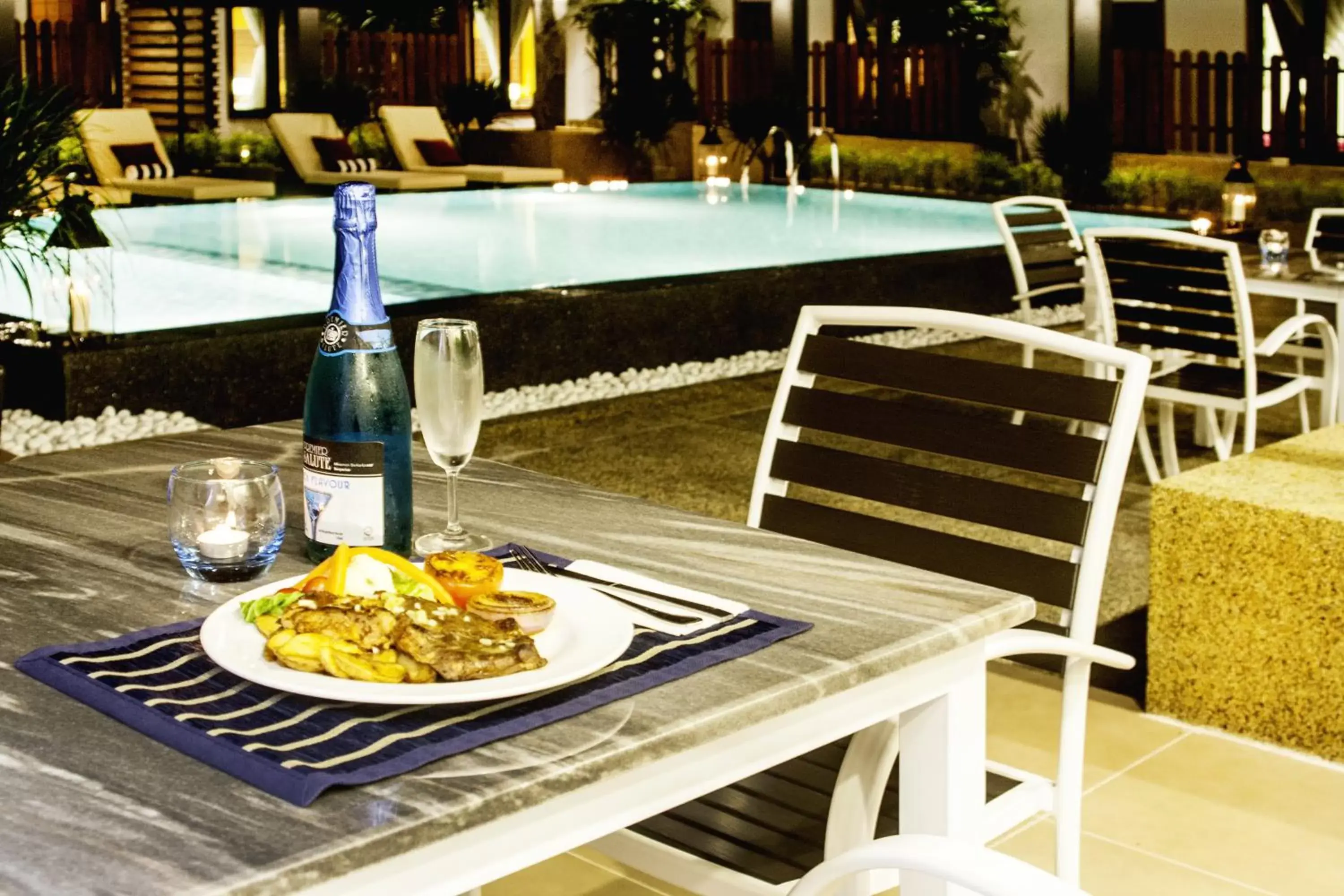 Dining area, Swimming Pool in Telaga Terrace Boutique Resort