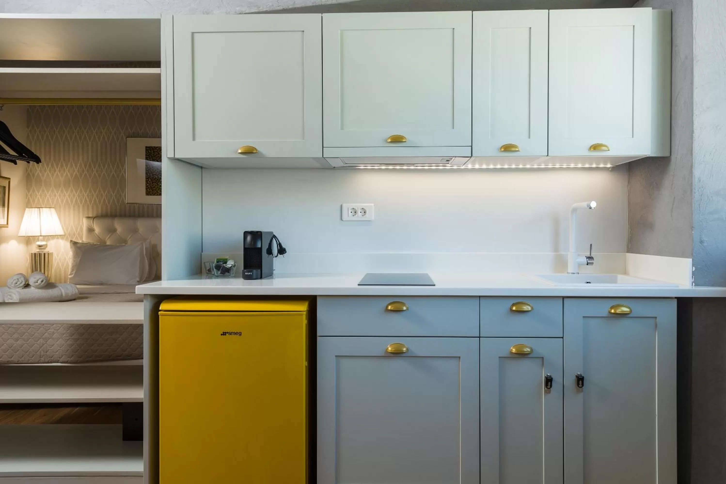 Kitchen or kitchenette in Downtown Athens Lofts - The Acropolis Observatory