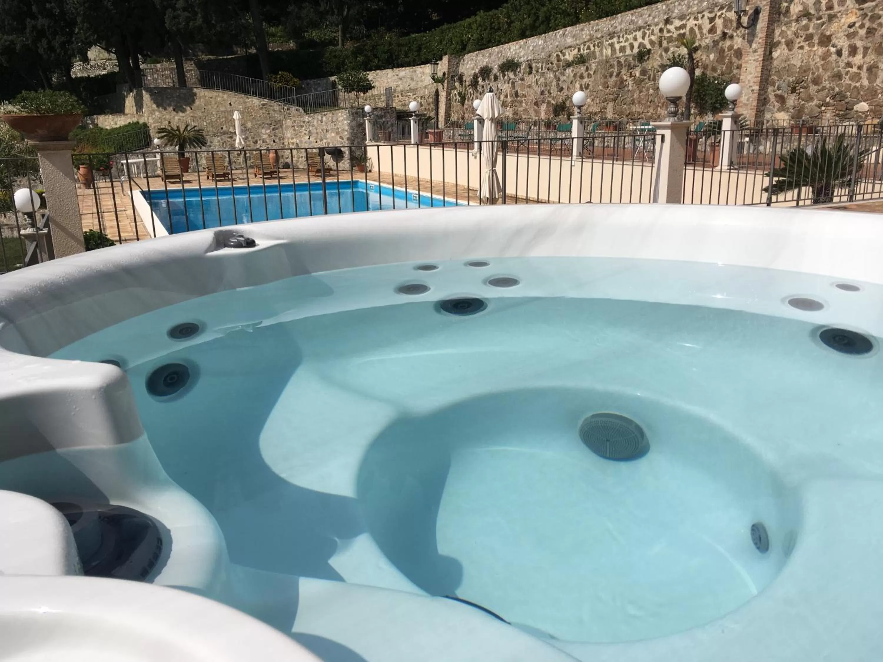 Pool view in Villa Pulejo