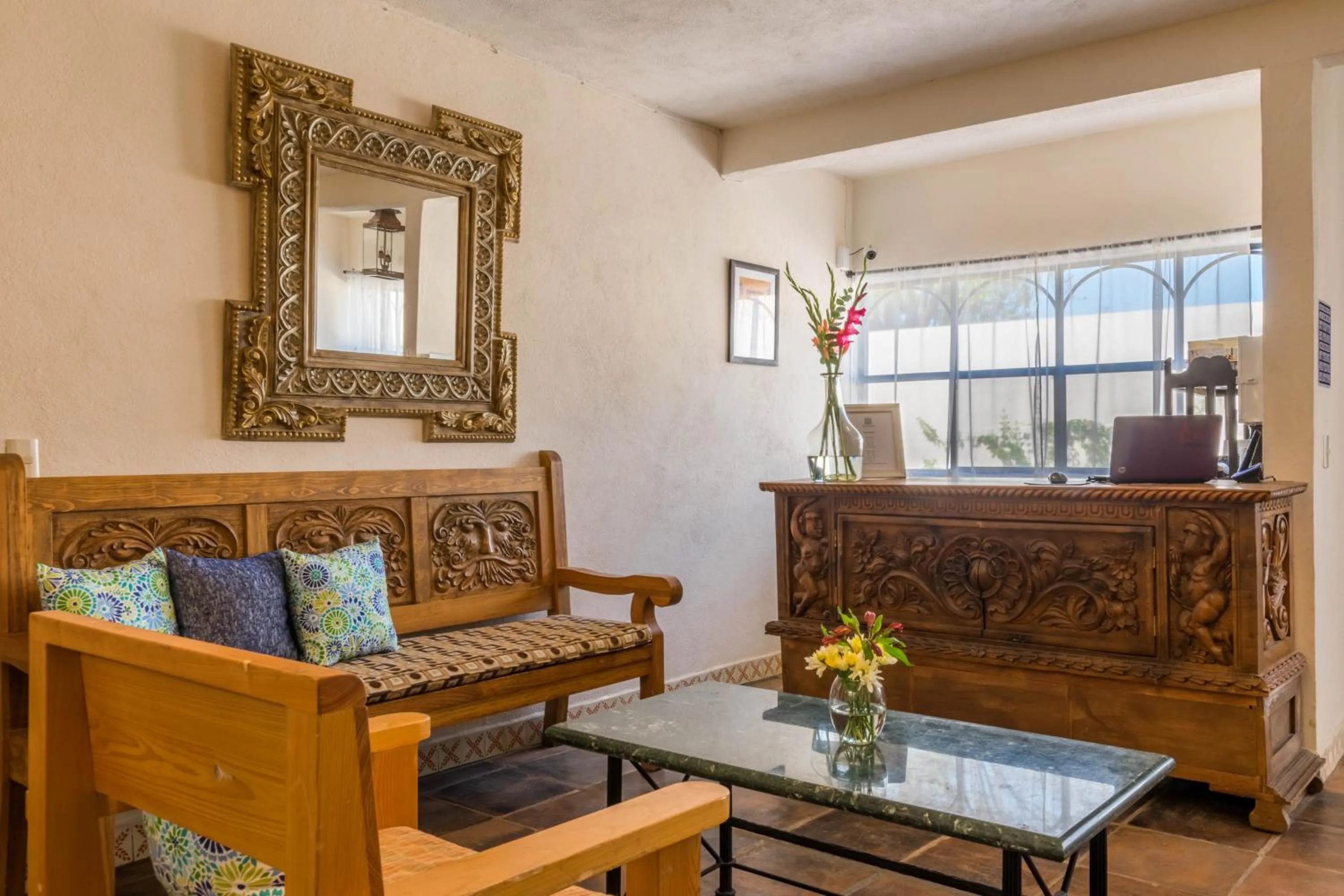 Lobby or reception in Hotel Casa Santamaría