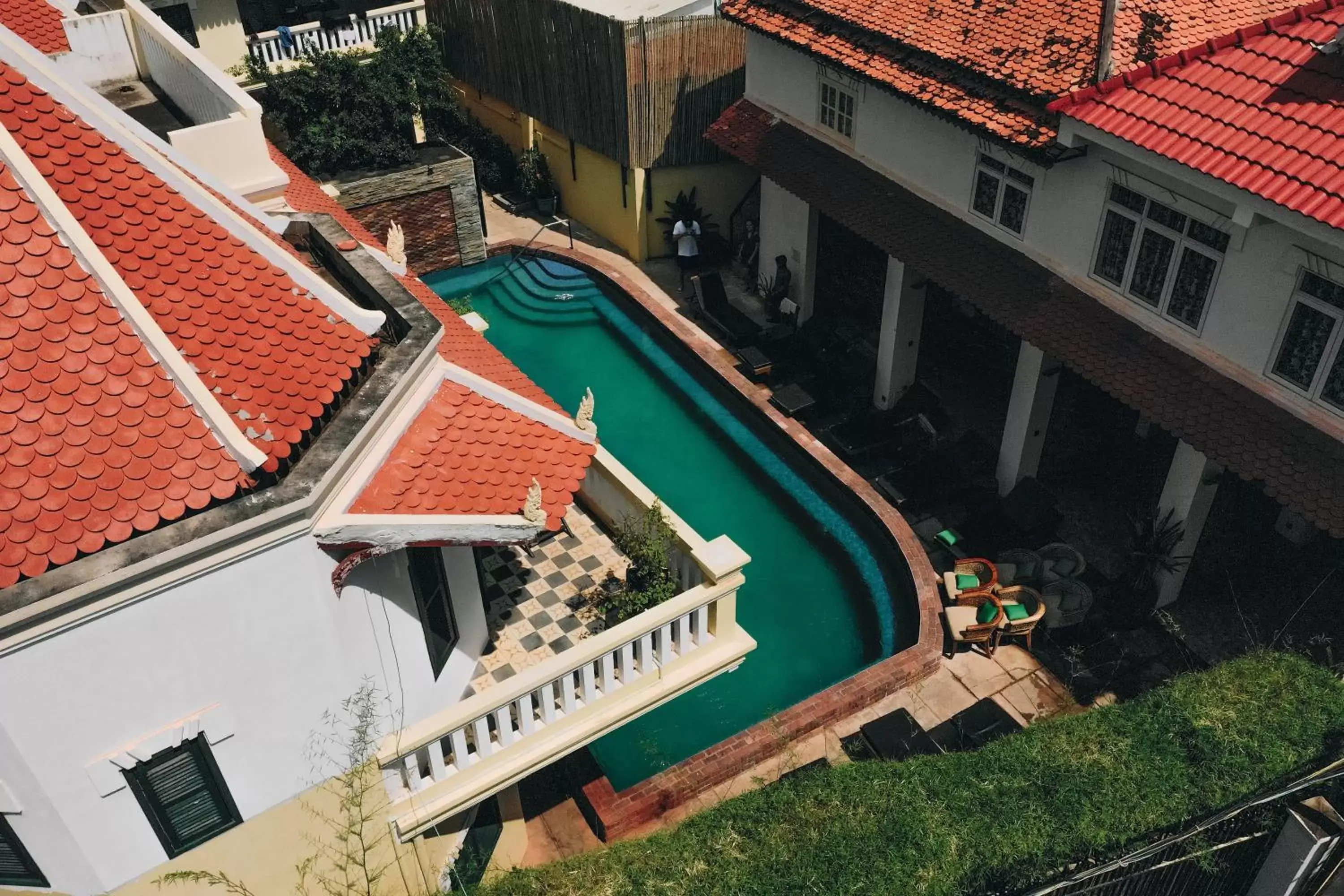 Bird's eye view, Pool View in Residence Wat Damnak