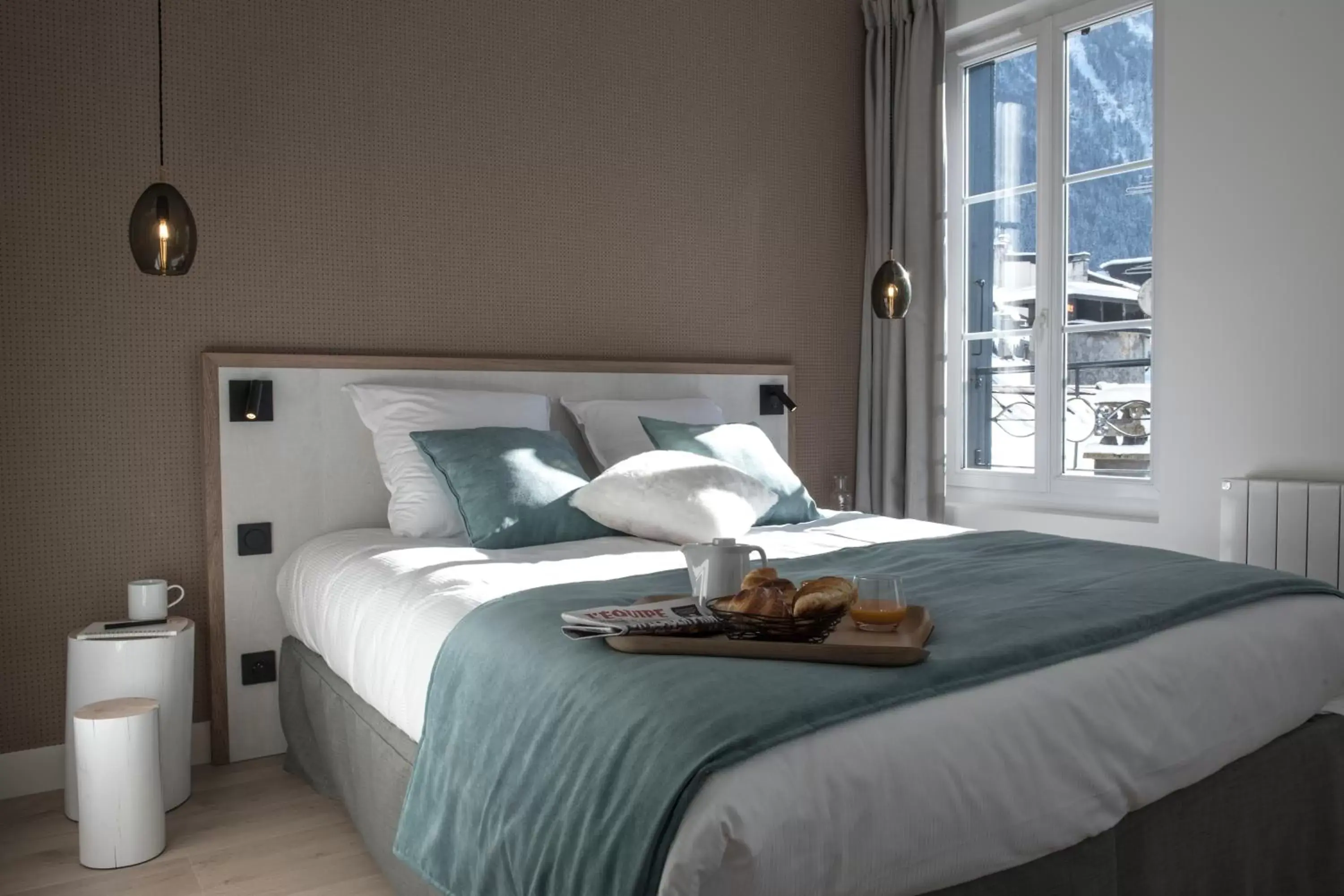 Bedroom, Bed in Le Génépy - Appart'hôtel de Charme Bedroom, Bed in Le Génépy - Appart'hôtel de Charme