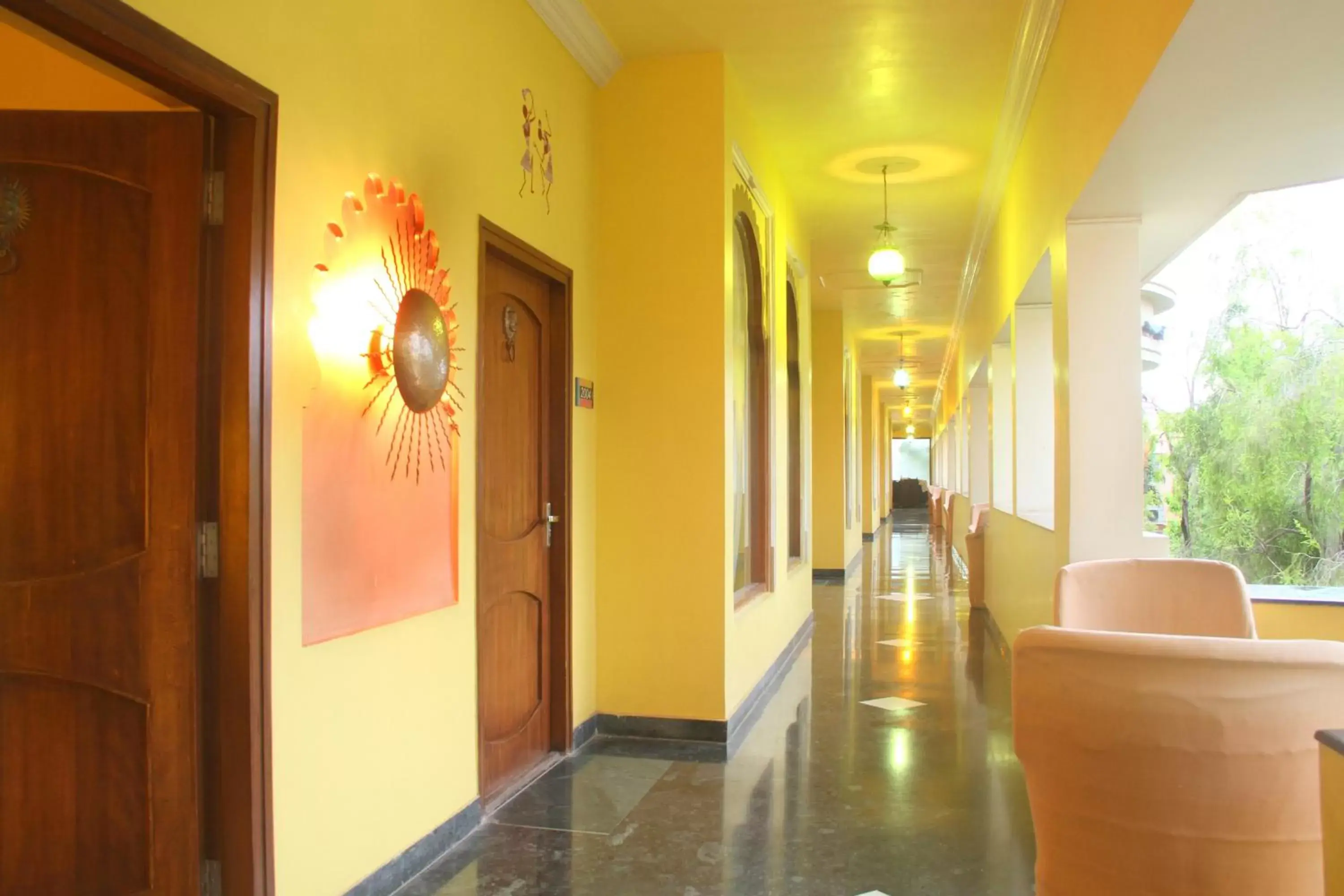Patio, Lobby/Reception in juSTa Rajputana Resort & Spa