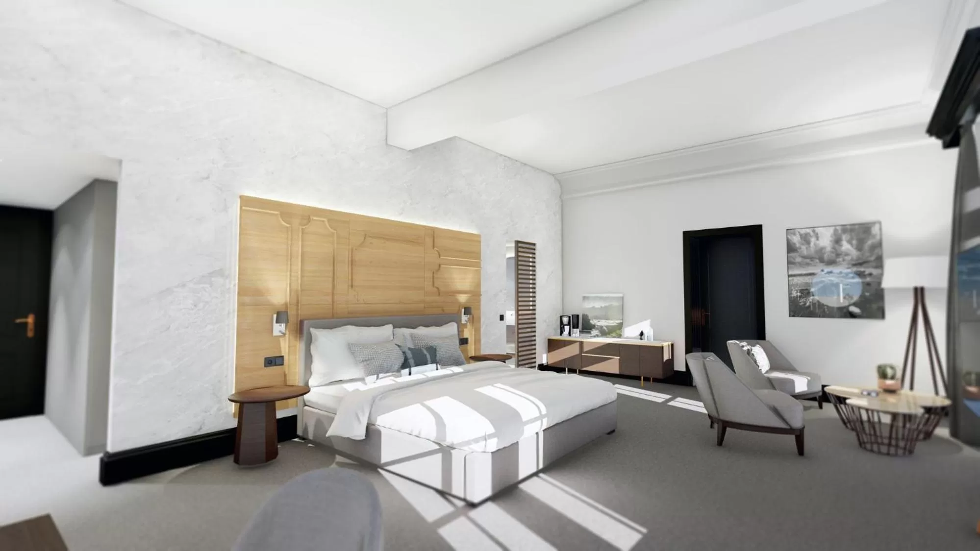 Bedroom, Bed in Villars Palace