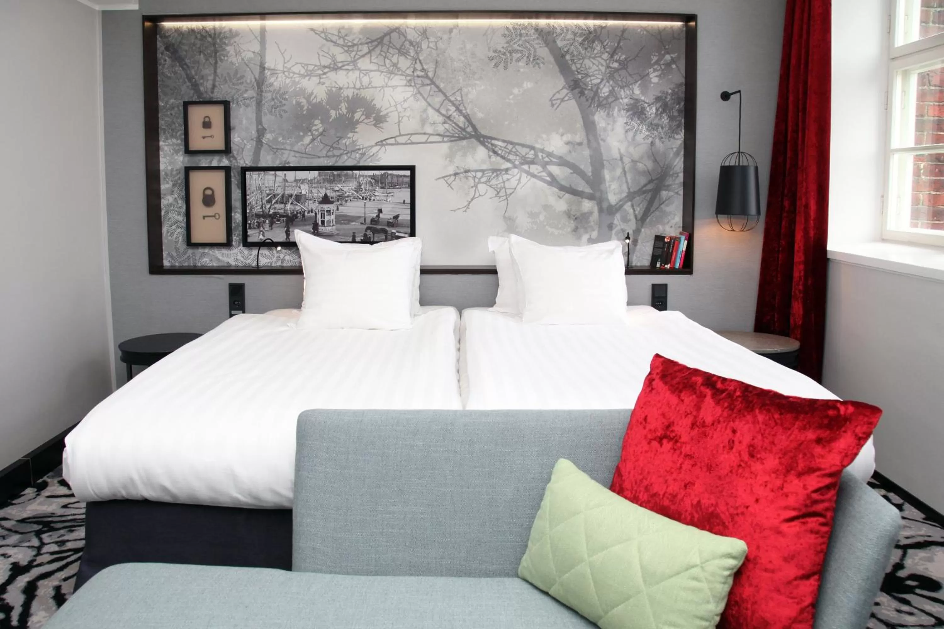 Bed in Hotel Katajanokka, Helsinki, a Tribute Portfolio Hotel