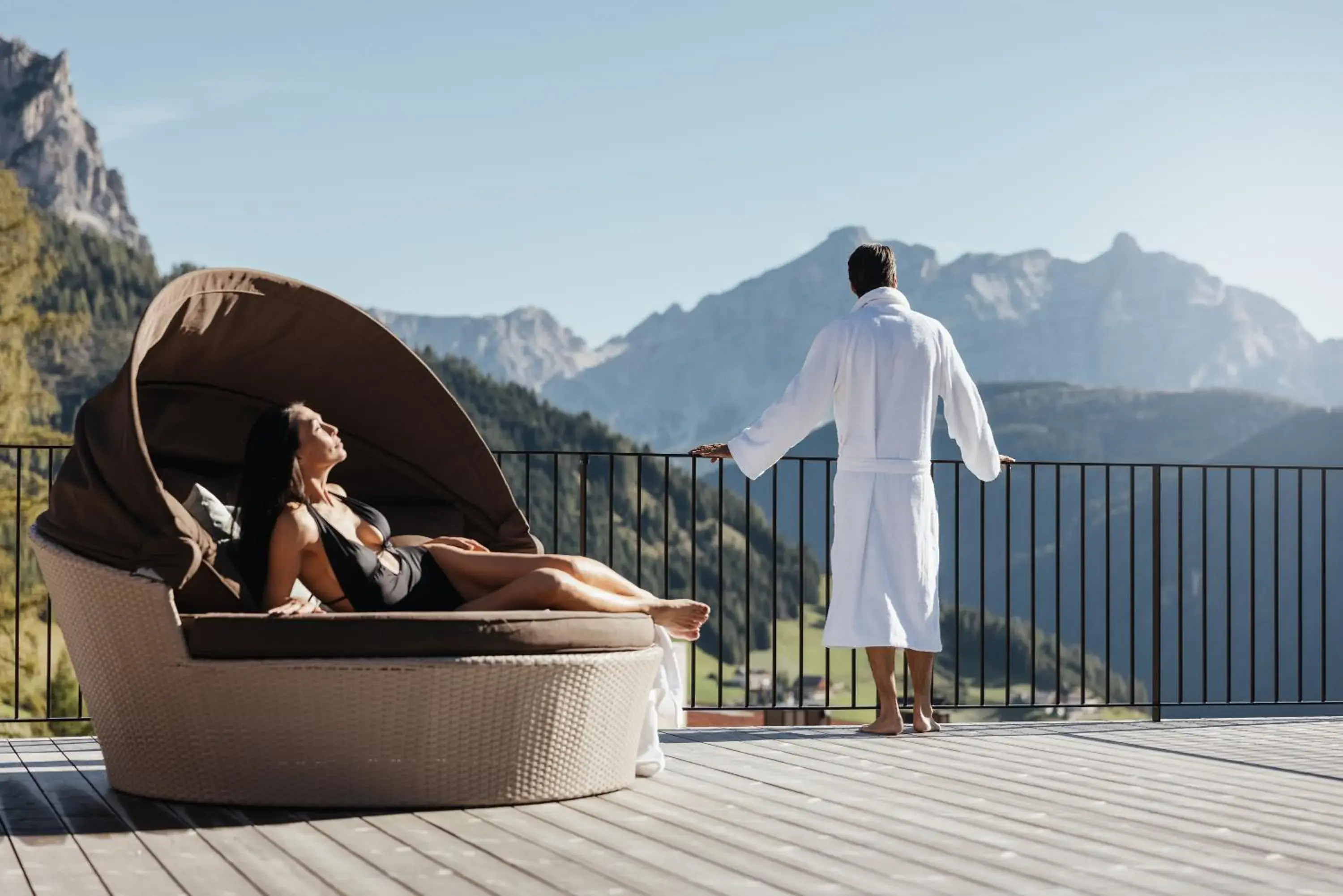 Swimming pool in Kolfuschgerhof Mountain Resort