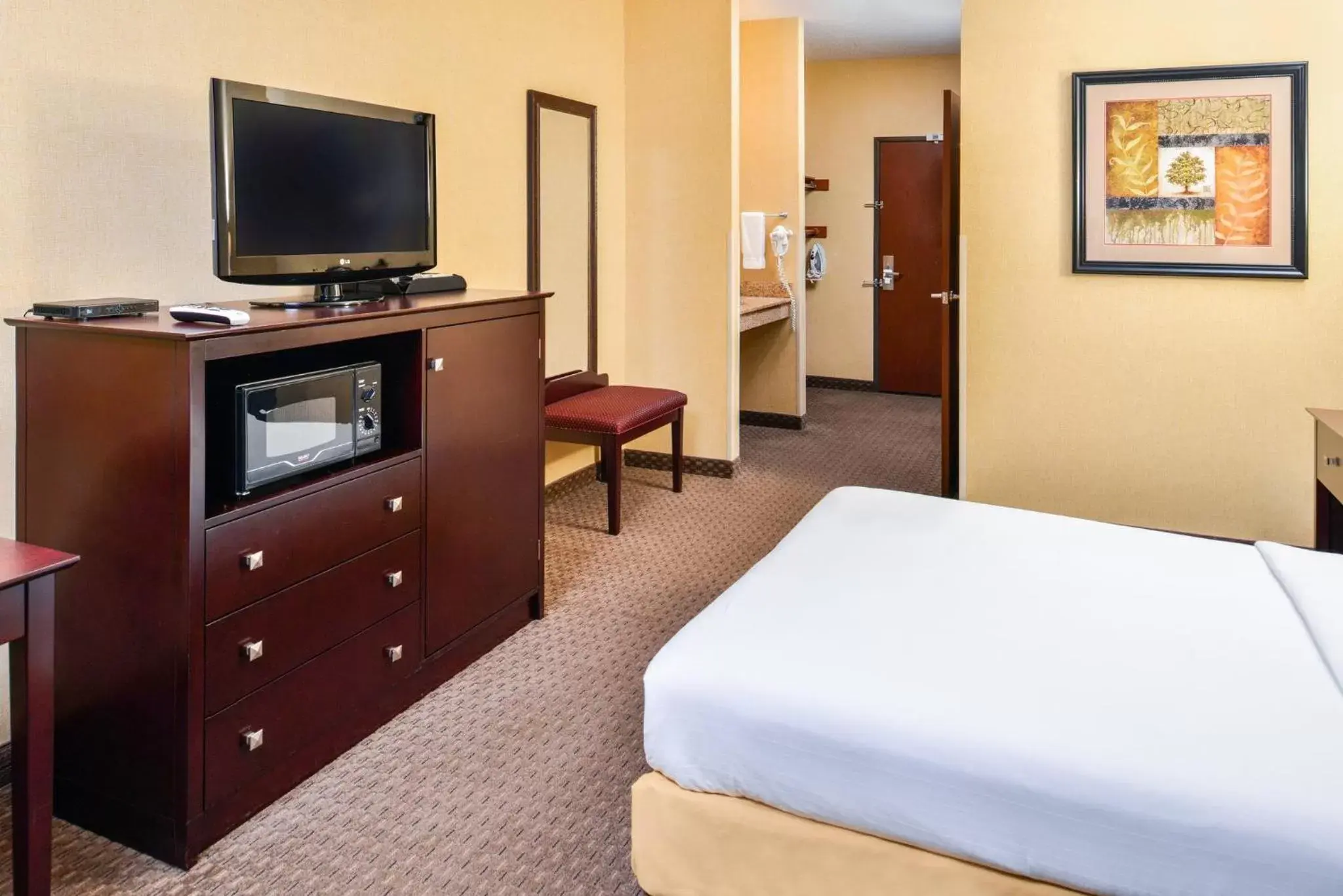 Photo of the whole room, TV/Entertainment Center in Holiday Inn Express Hotel & Suites Portland - Jantzen Beach, an IHG Hotel