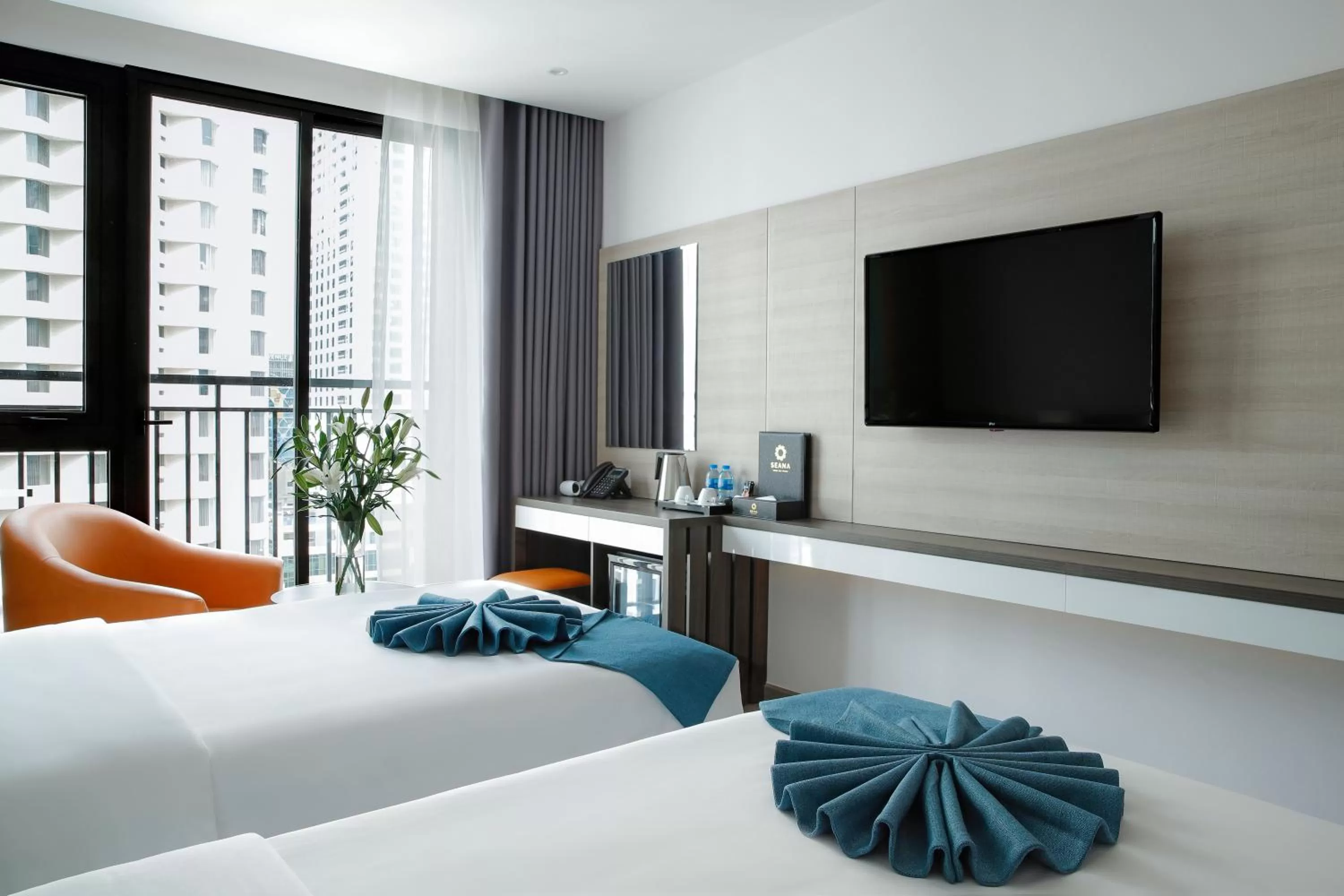 TV and multimedia, Bed in Seana Hotel