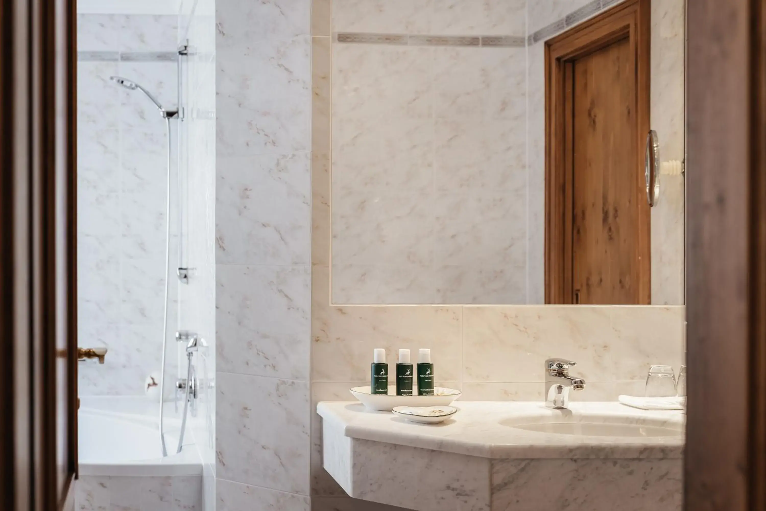 Bathroom in Kolfuschgerhof Mountain Resort