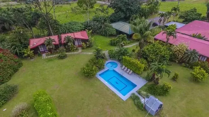 Swimming pool, Bird's-eye View in Casona Rústica & Bungalow