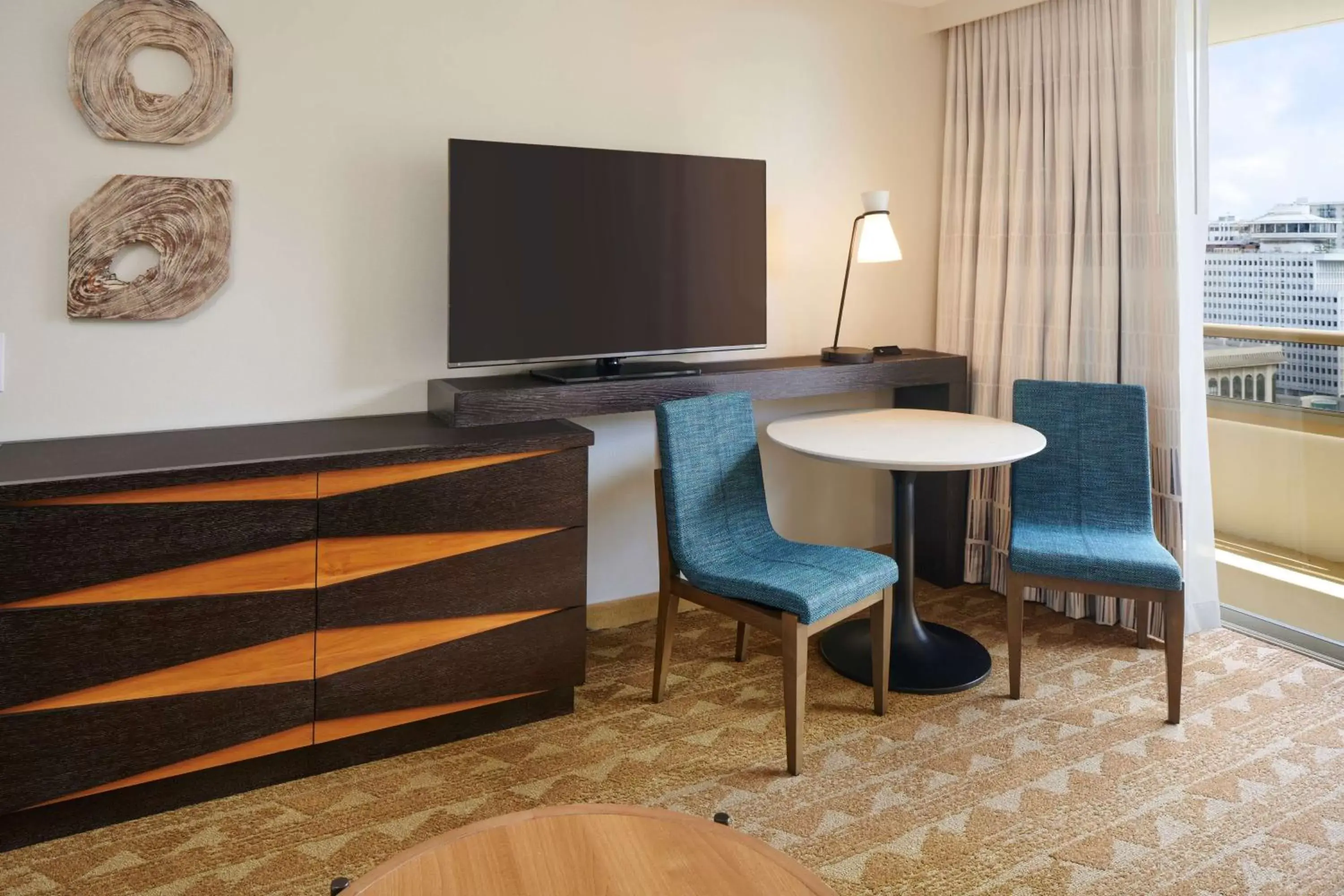 Living room, TV/Entertainment Center in Embassy Suites by Hilton Waikiki Beach Walk