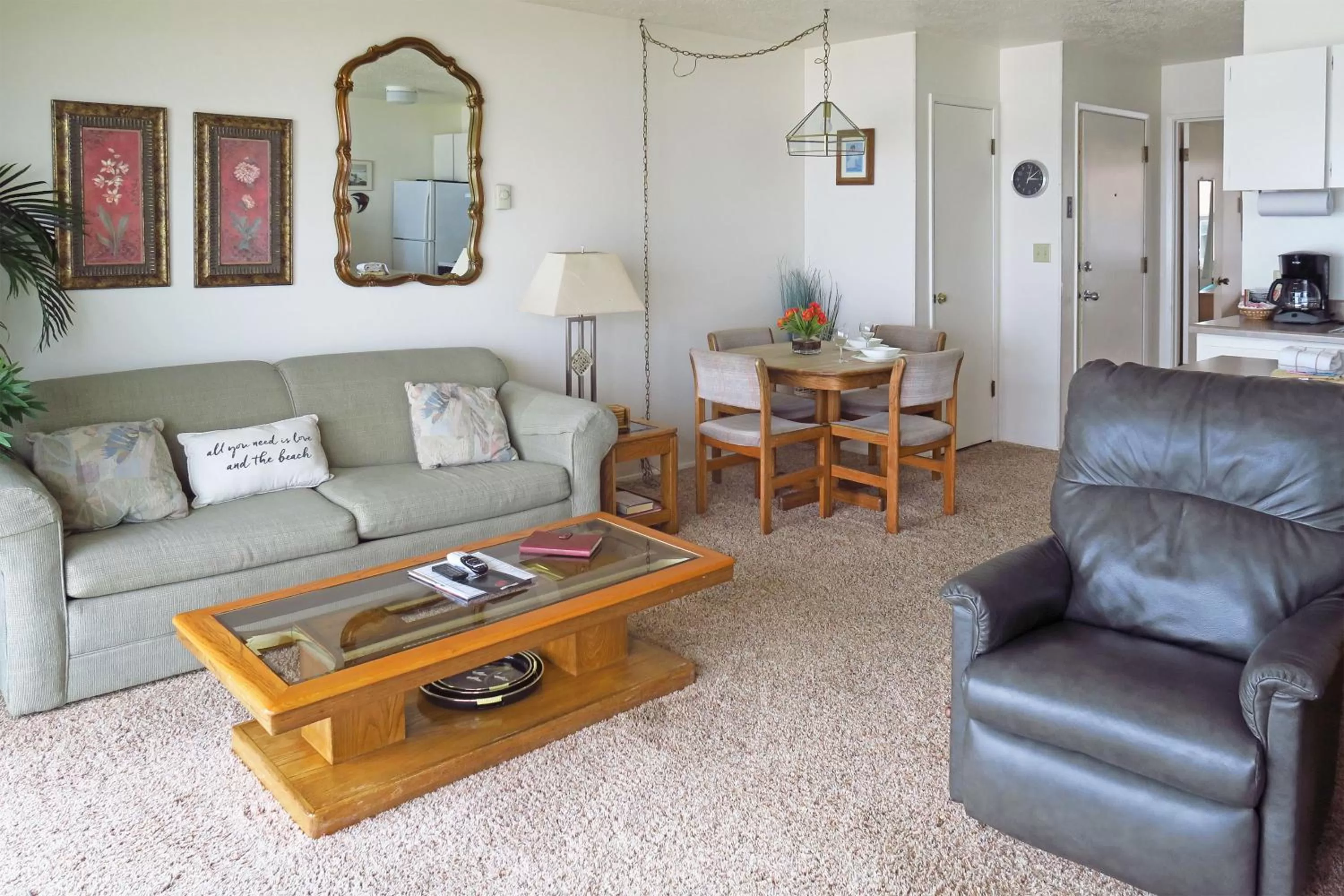 Living room in Ocean Terrace Condominiums