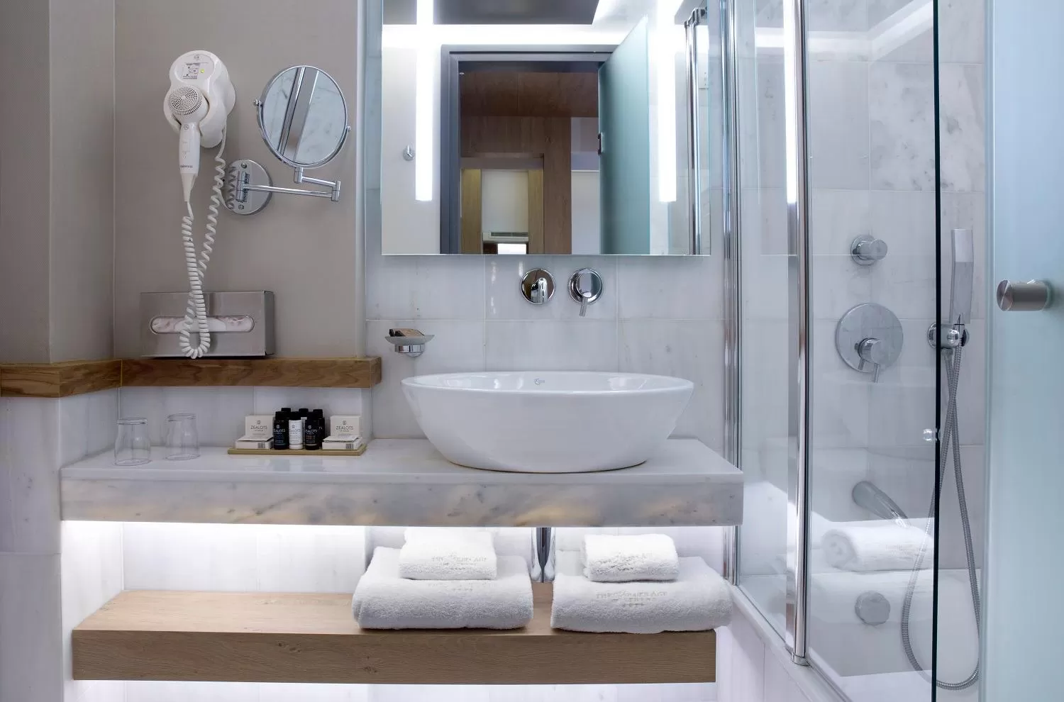 Bathroom in Golden Age Athens Hotel