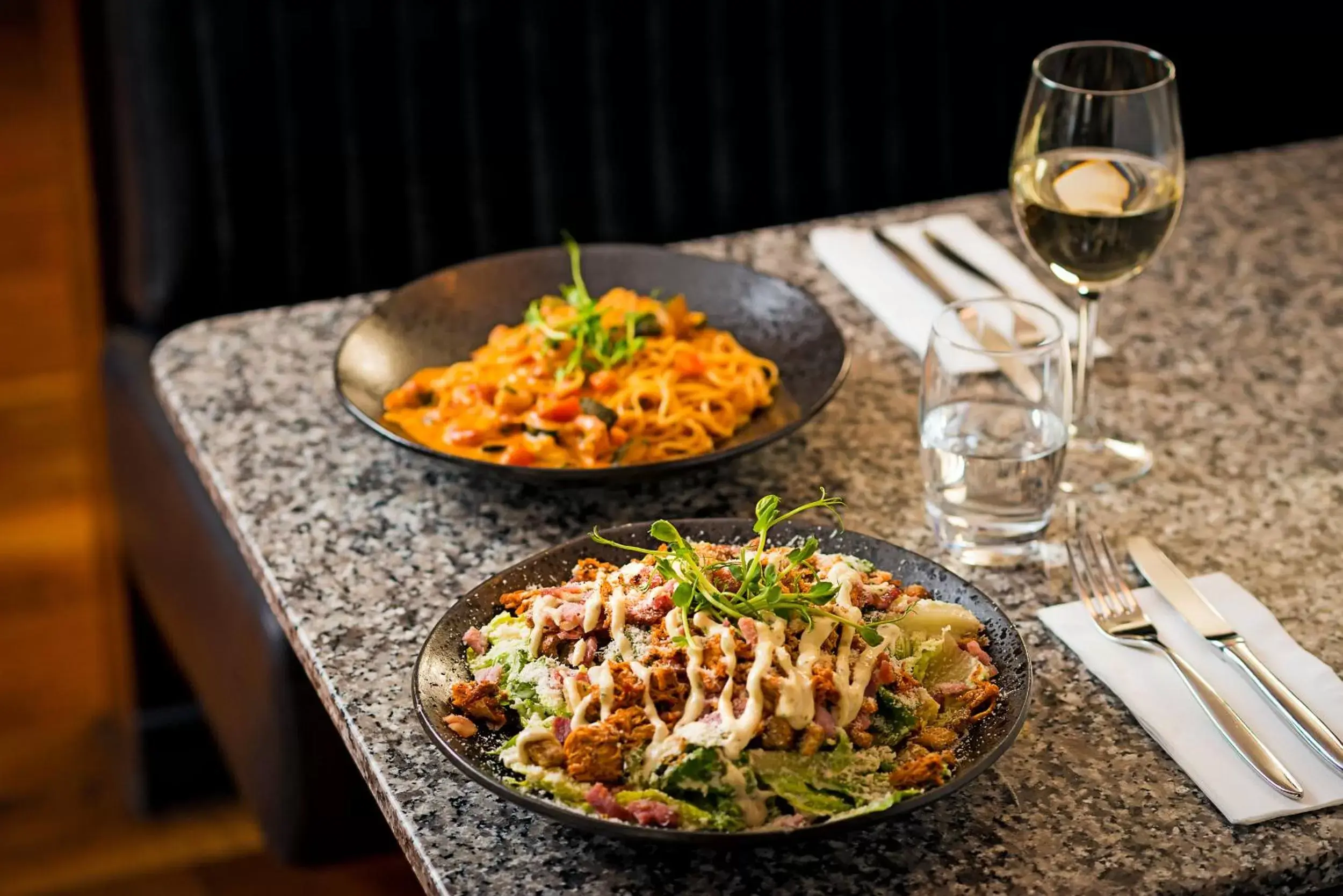 Food close-up, Lunch and Dinner in George Limerick Hotel