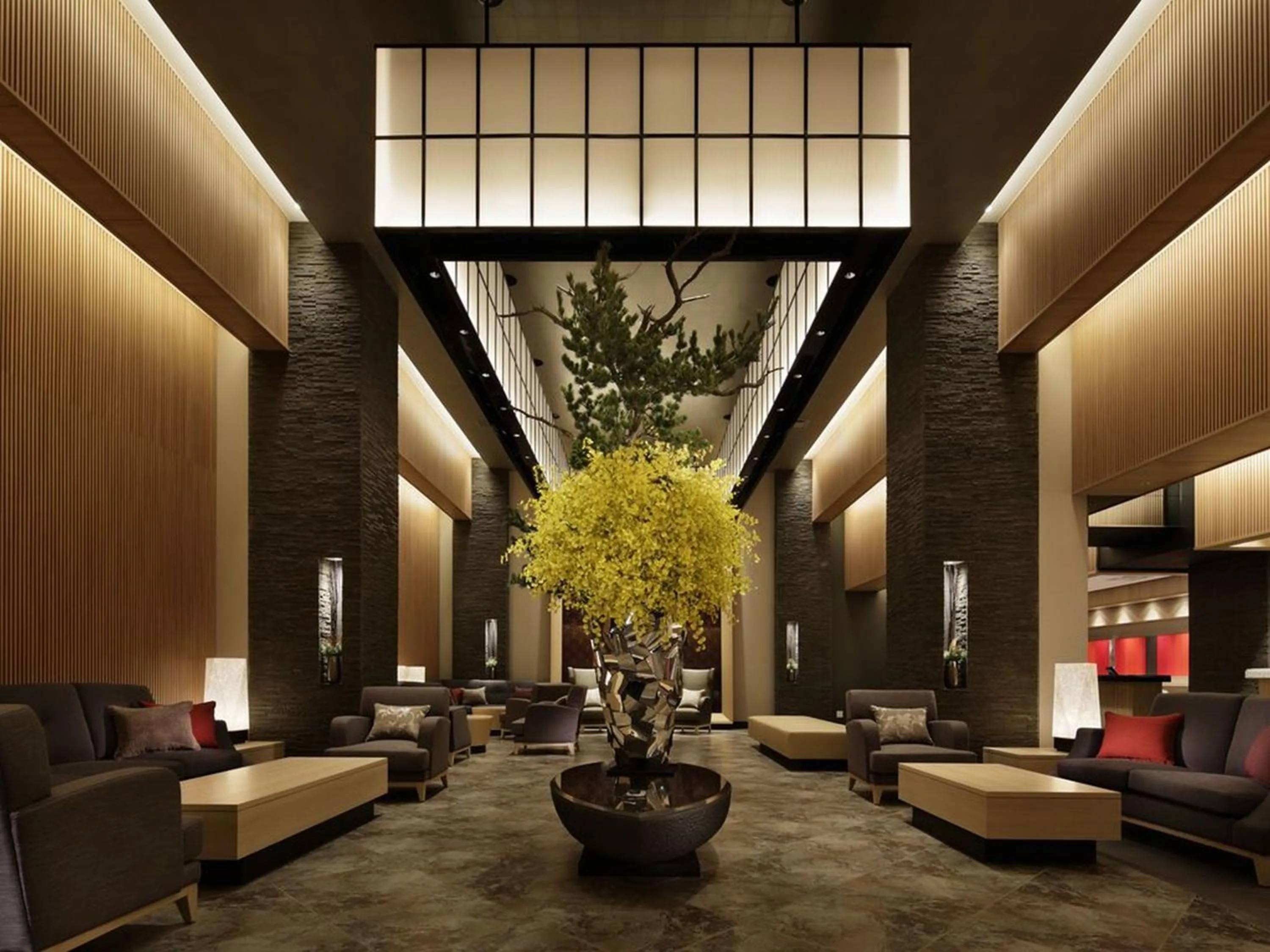 Lobby or reception in Kobe Minato Onsen Ren