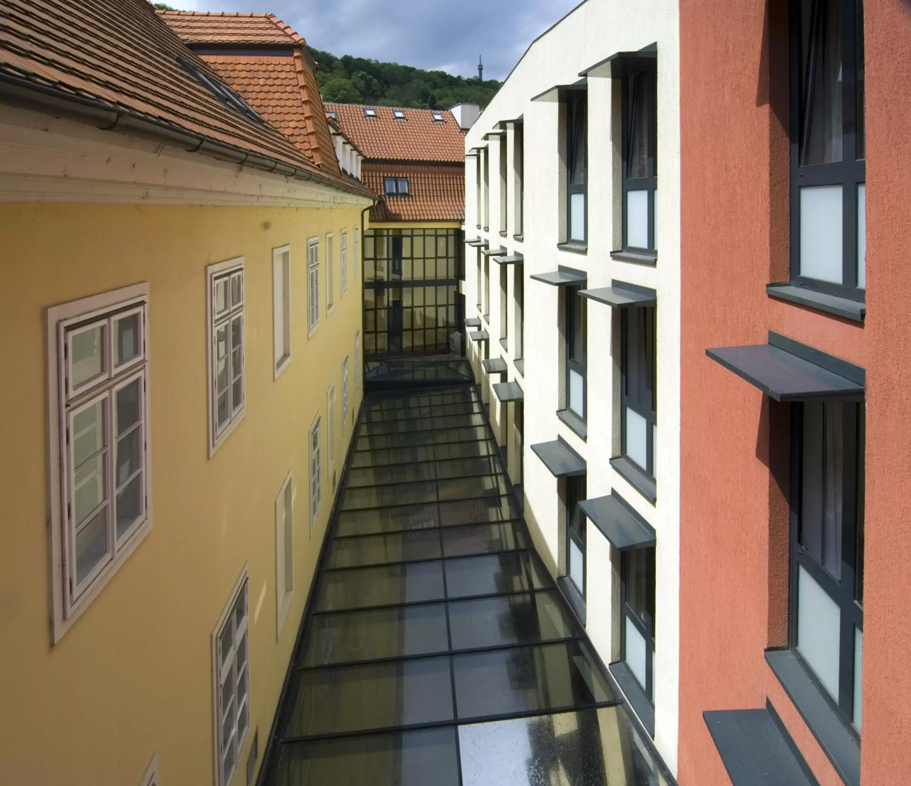 Facade/entrance, Balcony/Terrace in Hotel Roma Prague