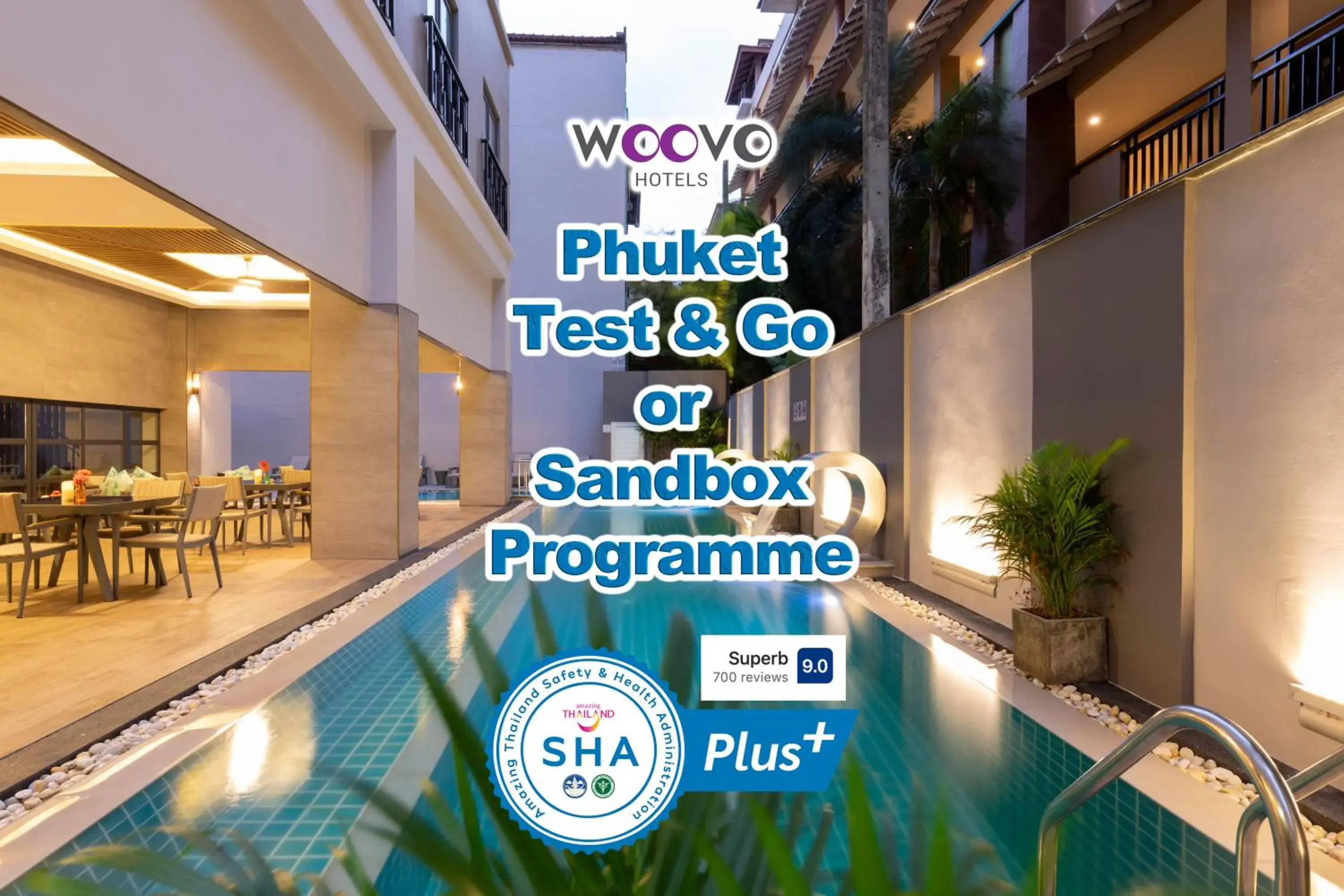 Swimming pool in Woovo Phuket Patong - SHA Extra Plus